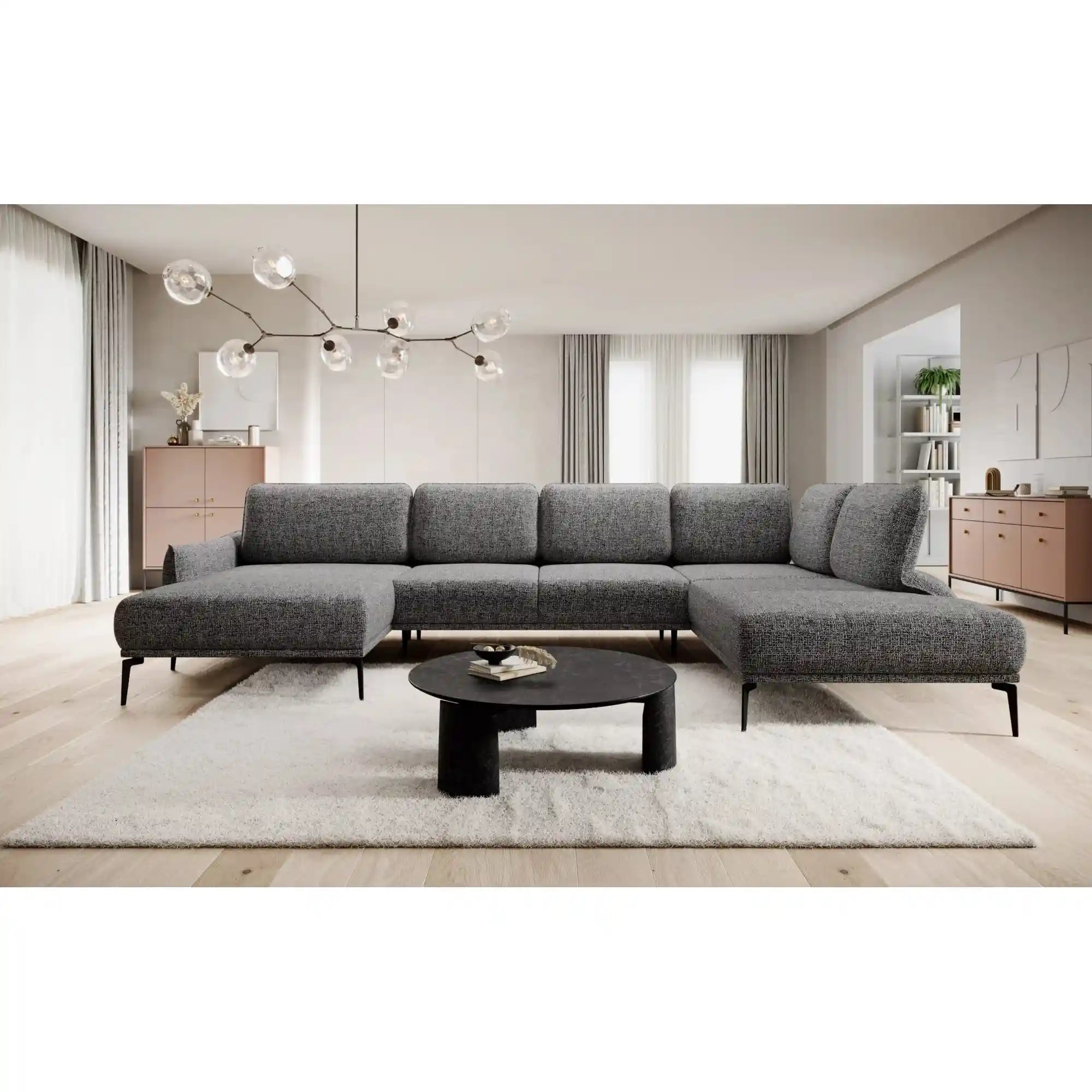 Coltar Storm XL, personalizabil materiale gama Premium, spatar glisant, 387x23x102 cm