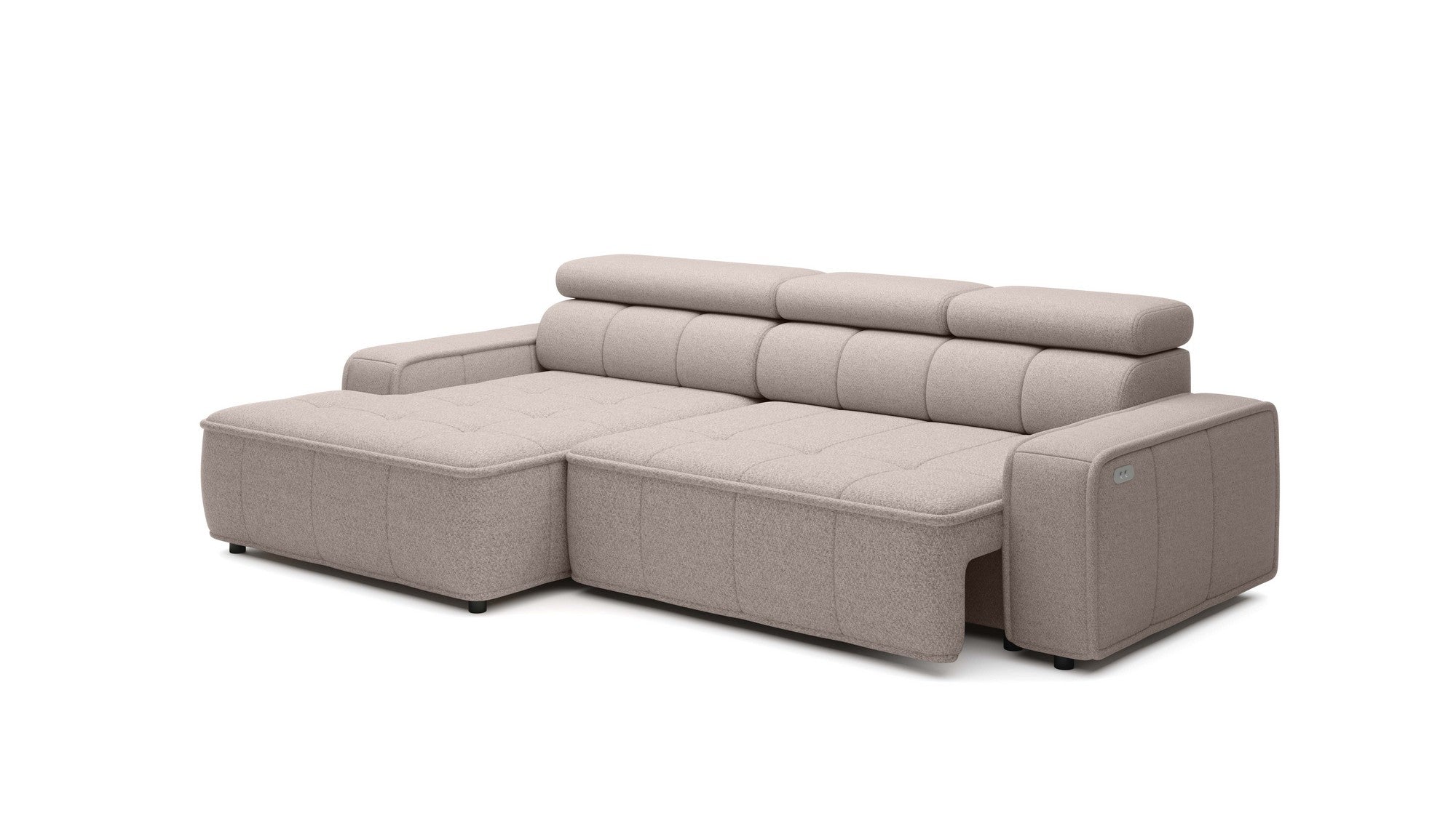 Coltar THIAGO S, personalizabil materiale Gama Premium, cu reglaj electric, 280x170x99 cm