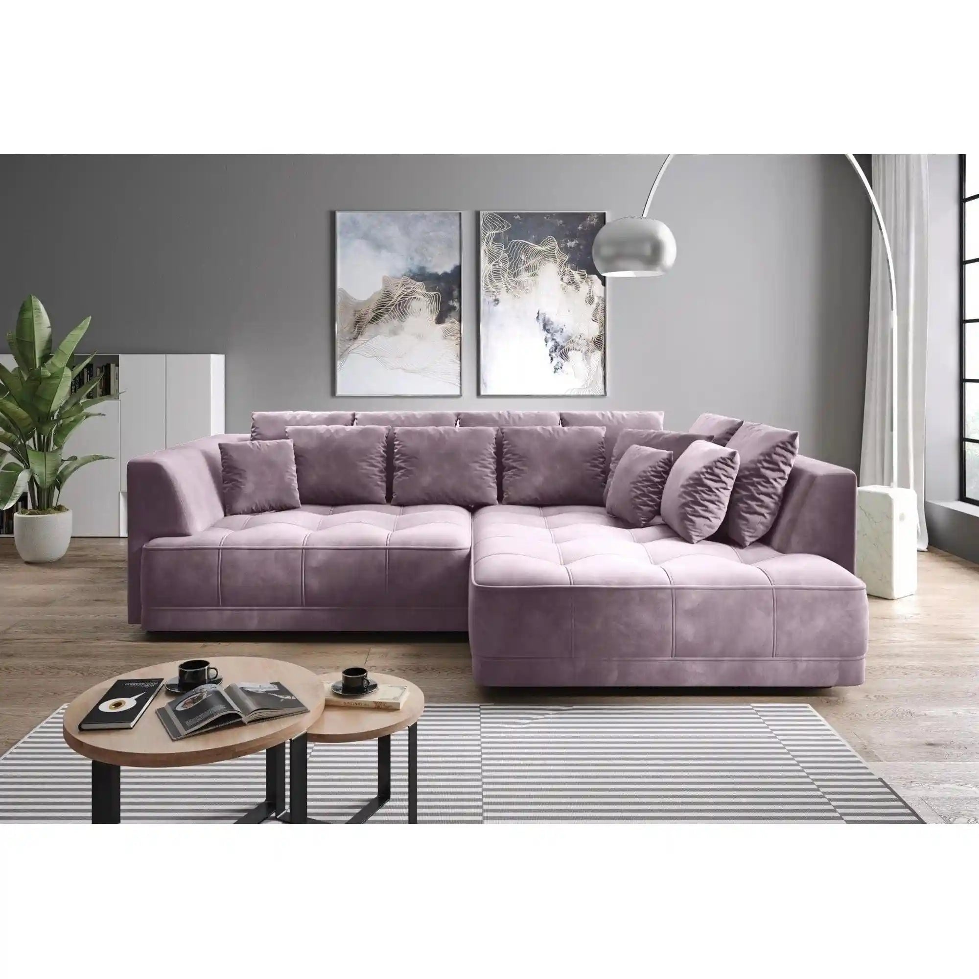 Coltar TIGA, personalizabil material gama Oferta Avantaj, cu reglaj electric, 286x207x77 cm