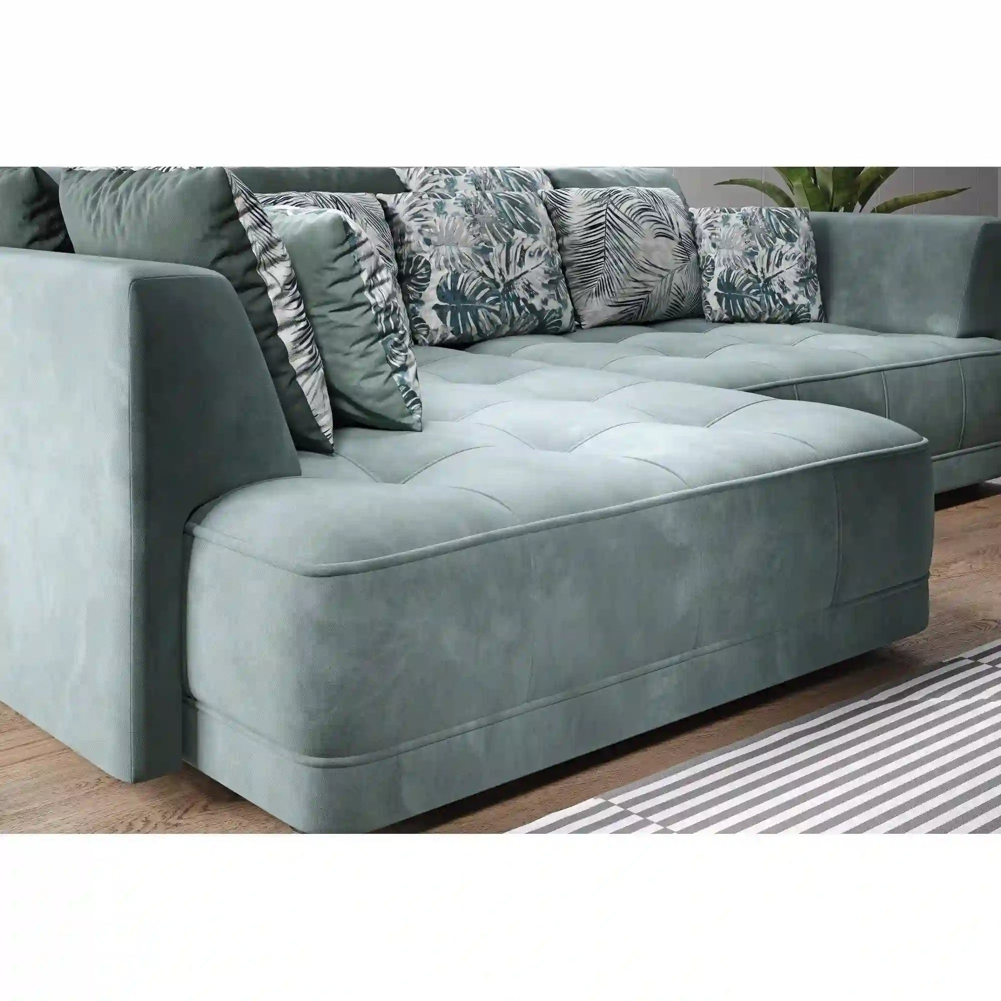 Coltar TIGA, personalizabil material gama Premium, cu reglaj electric, 286x136/207x77 cm