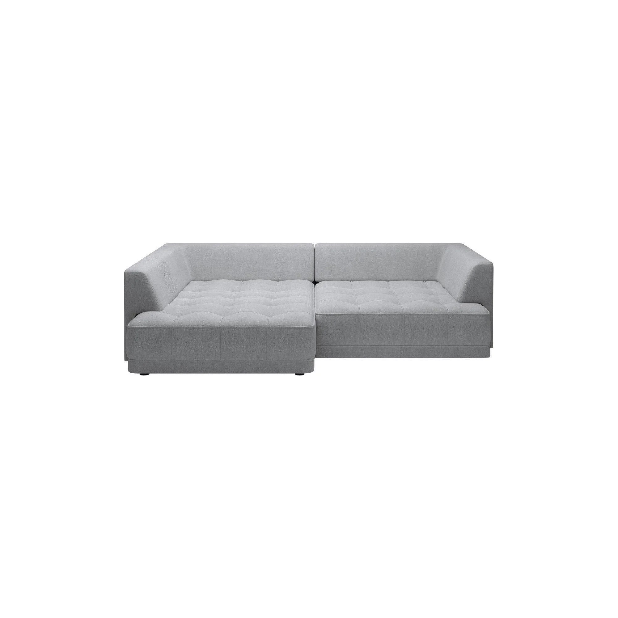 Coltar TIGA, sezlong stanga, stofa catifelata verde olive - Palladium 10, Gama Premium, cu reglaj electric, 286x207x77 cm