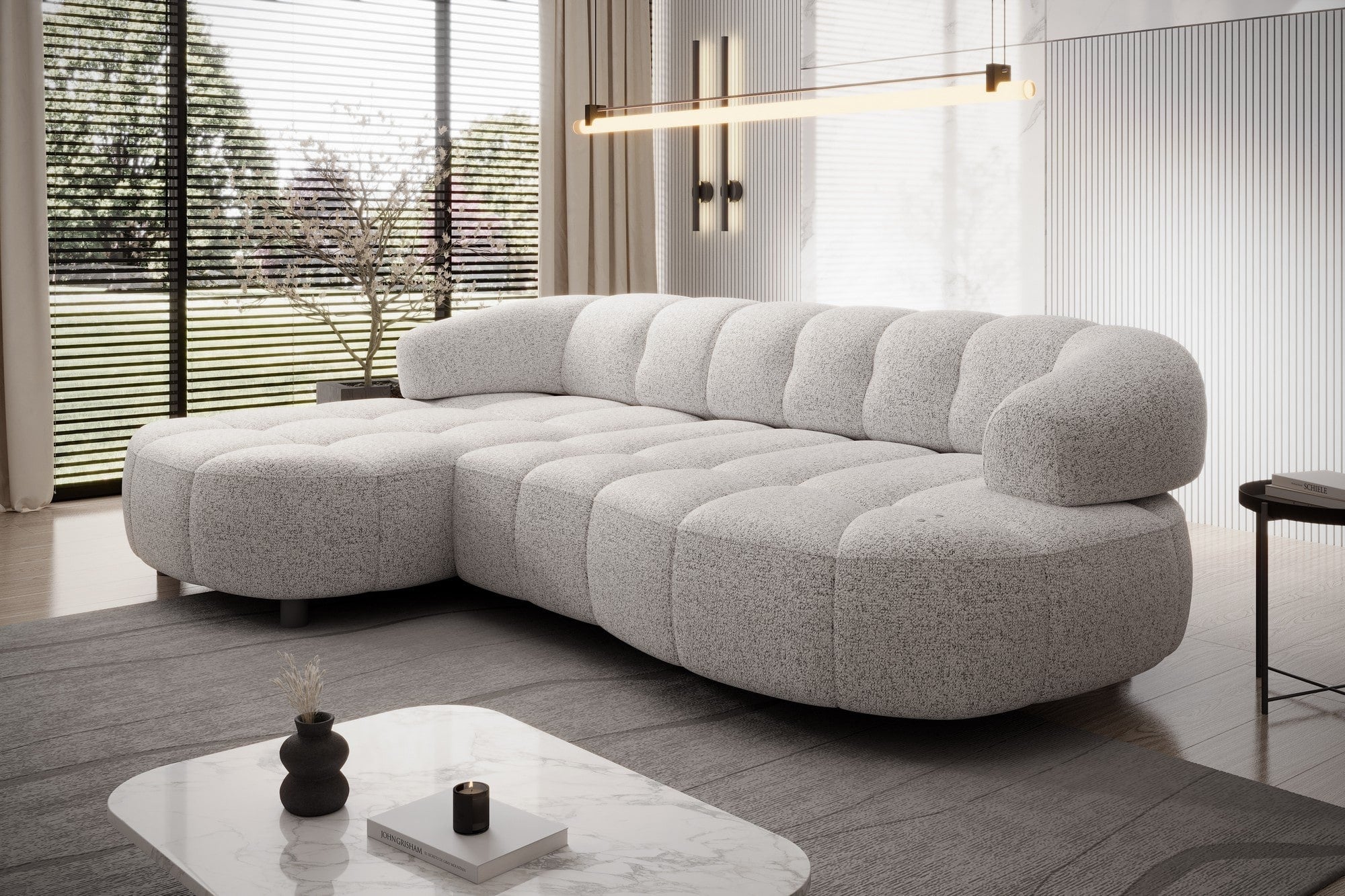 Coltar VELPA S, personalizabil materiale Gama Oferta Avantaj, cu reglaj electric, 284x183x79 cm