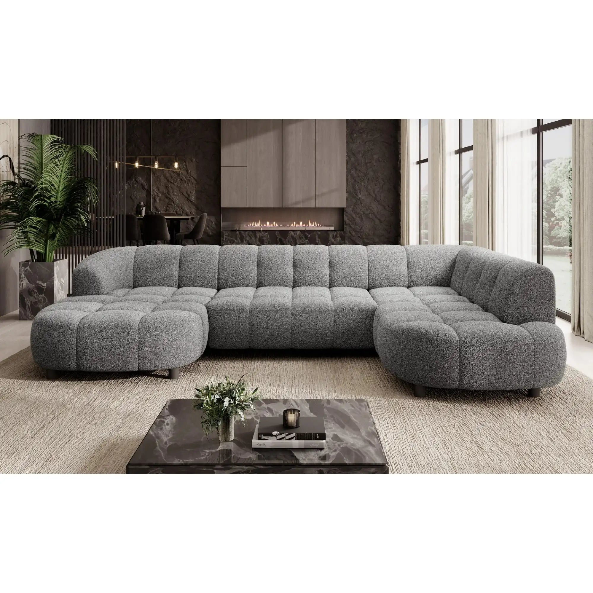 Coltar VELPA XL, personalizabil materiale Gama Premium, cu reglaj electric, 355x205x79 cm