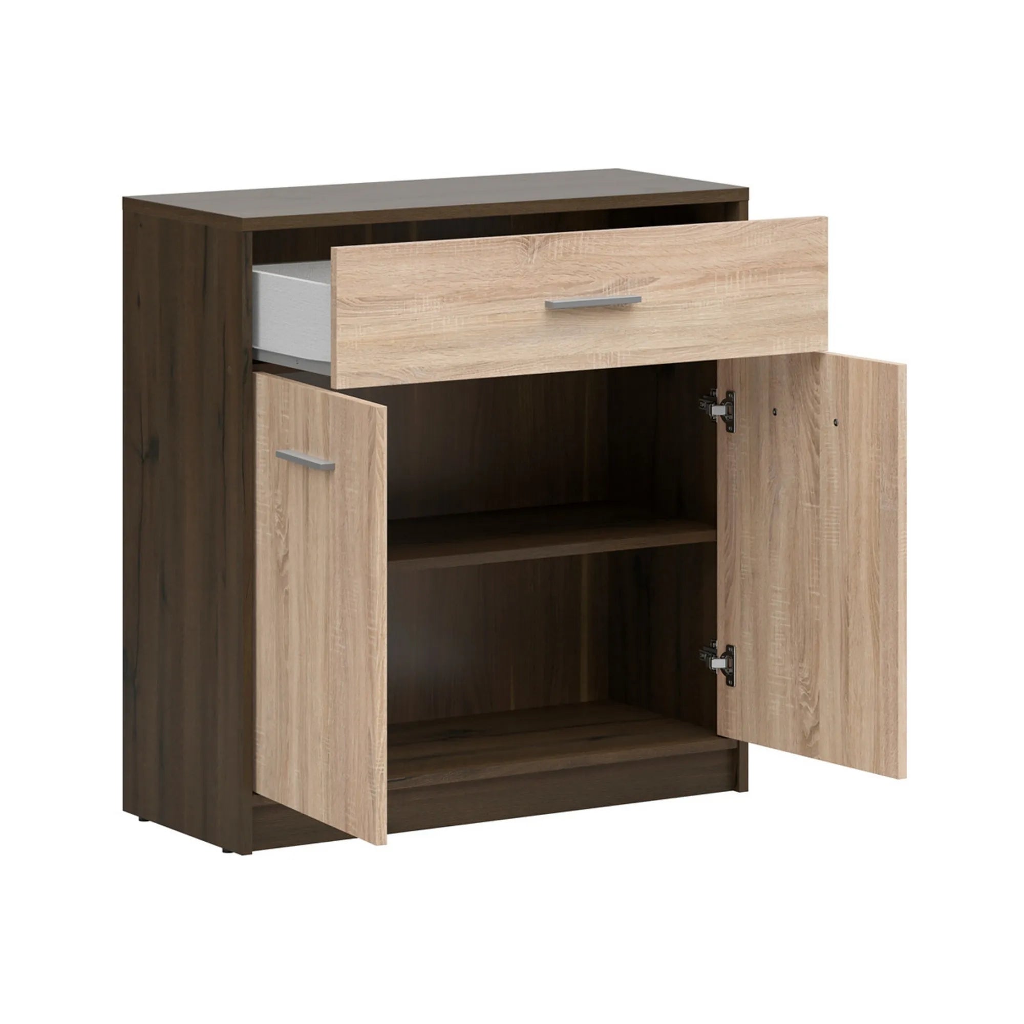 Comada NEPO PLUS, stejar nobil/stejar sonoma, PAL laminat, 80x34x84 cm