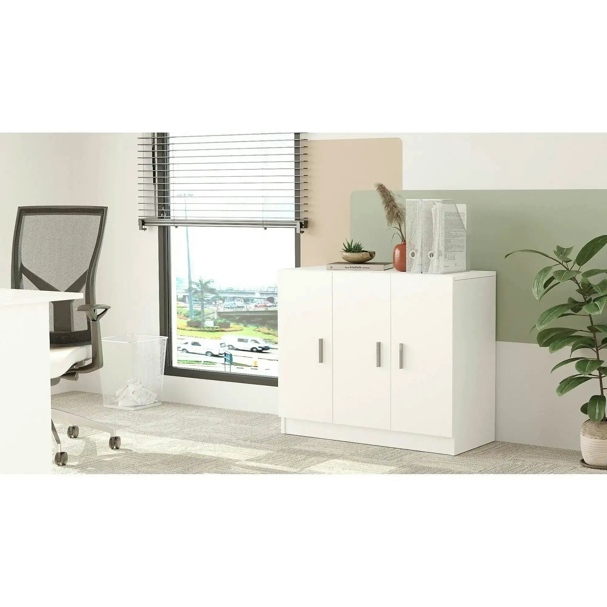 Comoda 956LCS1503, alb, PAL melaminat, 89x38x74 cm
