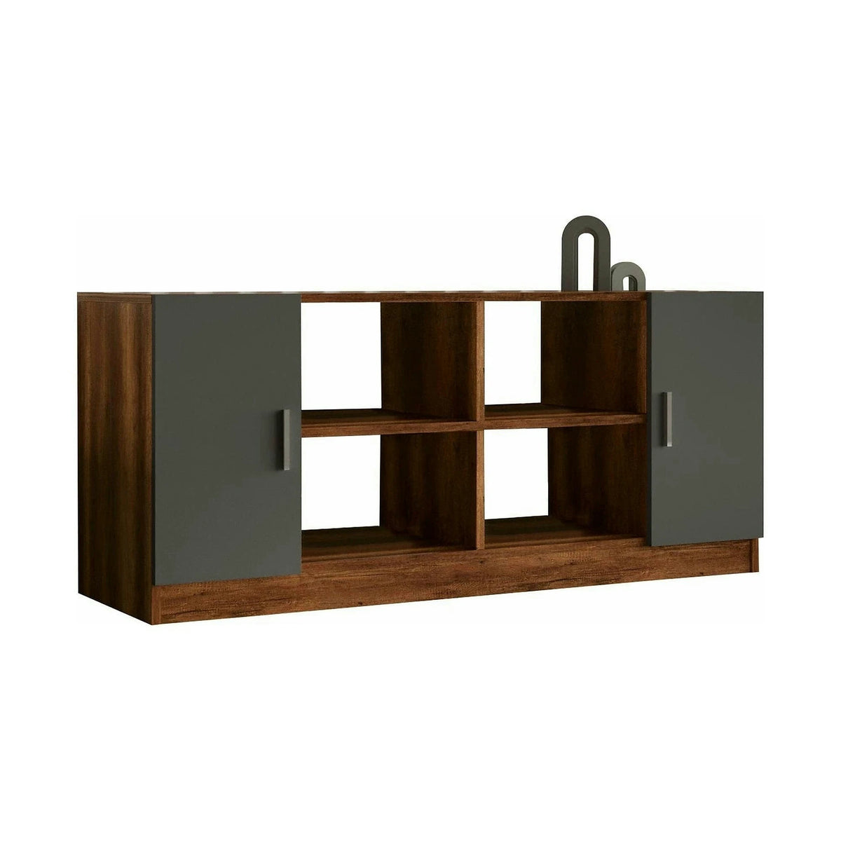 Comoda 956LCS1504, nuc/gri, PAL melaminat, 140x46x62 cm