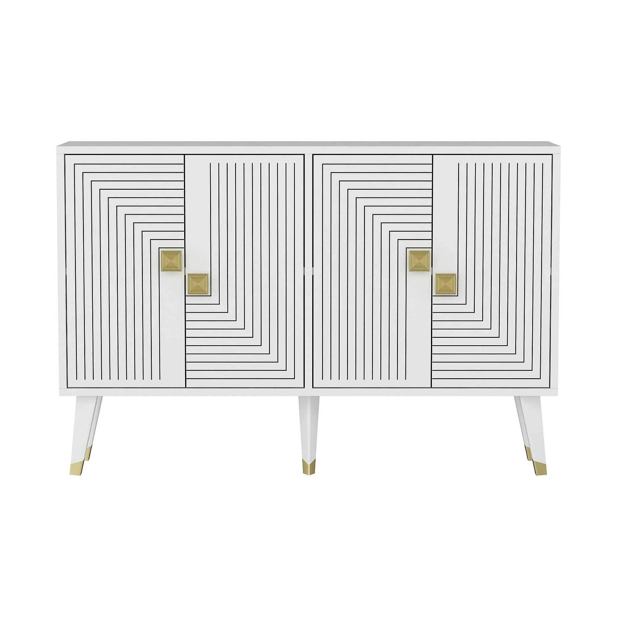 Comoda AHART, alb, PAL melaminat, 120x30x80 cm
