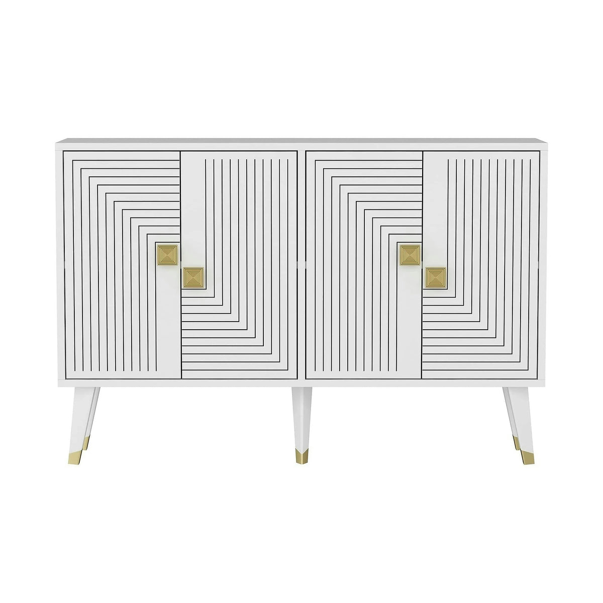 Comoda AHART, alb, PAL melaminat, 120x30x80 cm