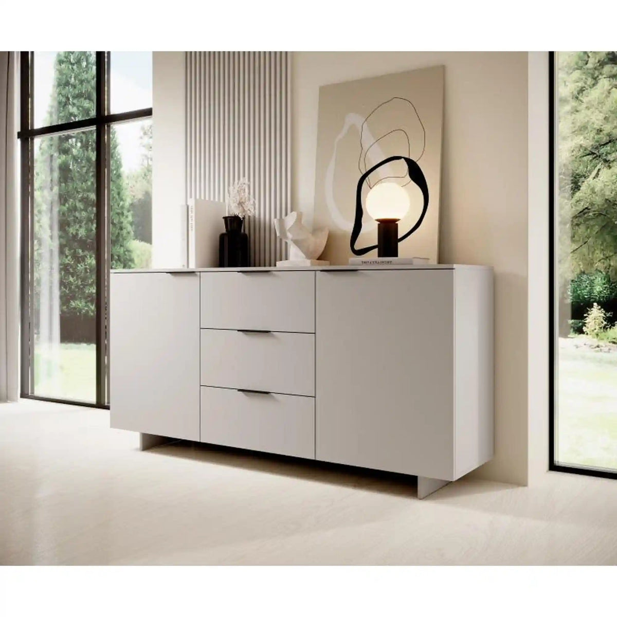 Comoda ALMA, casmir, PAL laminat, 180x42x90 cm
