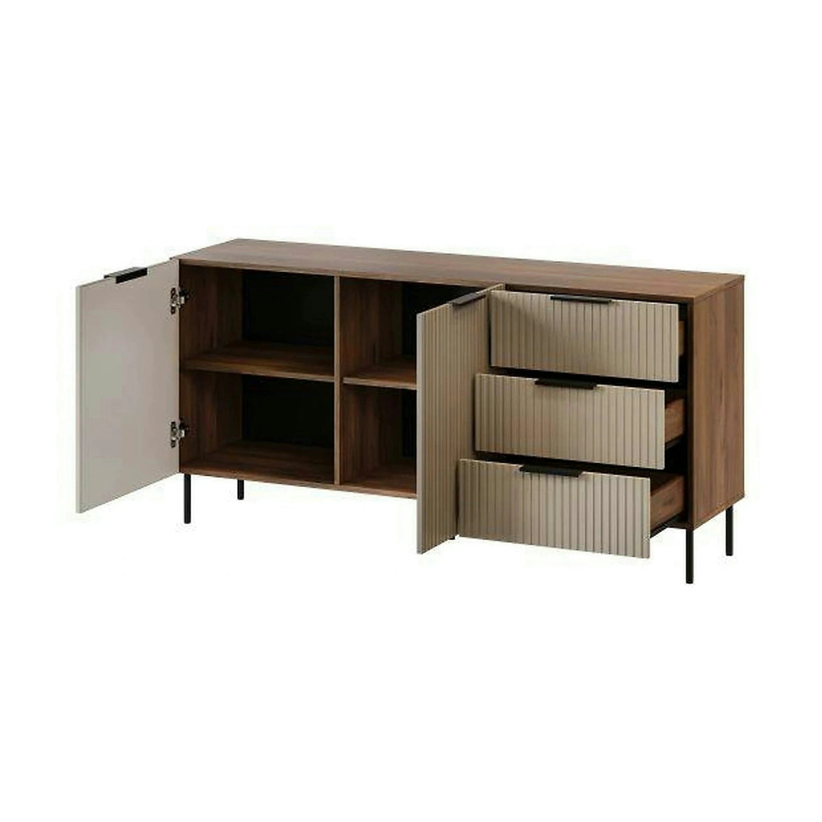 Comoda ALMERA TYP1, nuc/casmir, PAL laminat, 156x42x75 cm