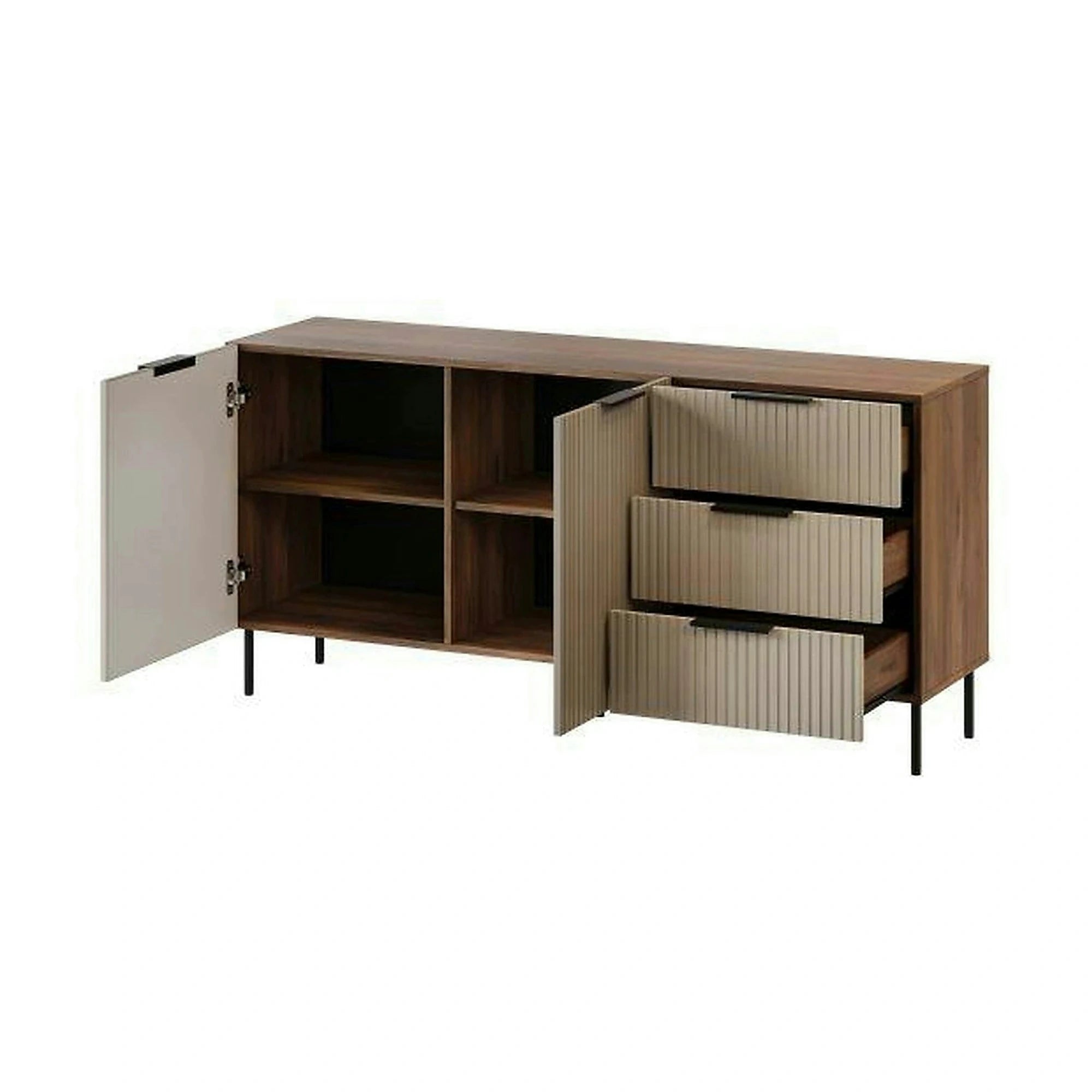 Comoda ALMERA TYP1, nuc/casmir, PAL laminat, 156x42x75 cm