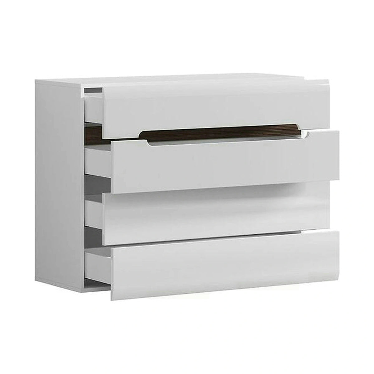 Comoda AZTECA TRIO, alb, PAL, cu sertare, 105x41x84 cm