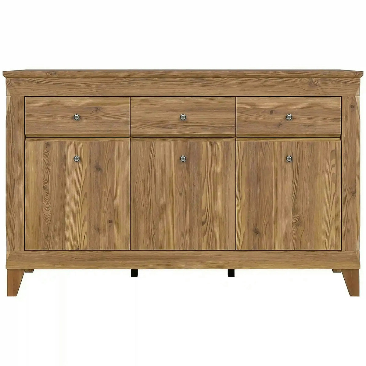 Comoda BERGEN KOM3D3S, stejar auriu, PAL, 156x47x98 cm