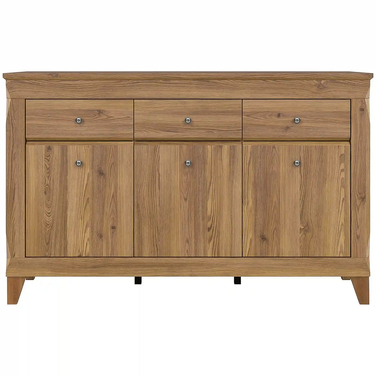 Comoda BERGEN KOM3D3S, stejar auriu, PAL, 156x47x98 cm
