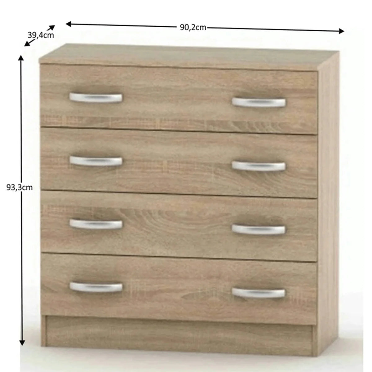 Comoda BETTY 2, stejar sonoma, PAL laminat, 150x39x93 cm