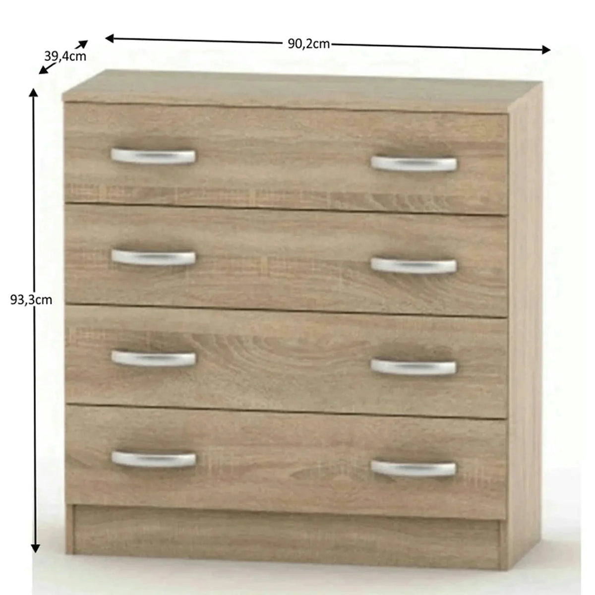 Comoda BETTY 2, stejar sonoma, PAL laminat, 150x39x93 cm