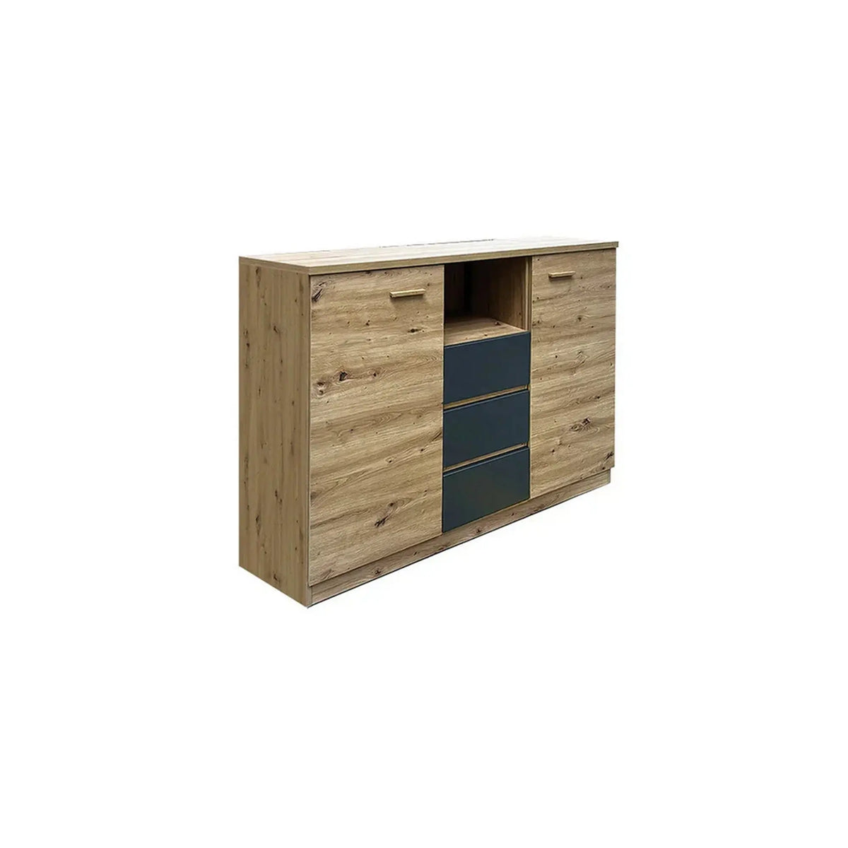 Comoda CANADA CX2, stejar artisan/gri grafit, PAL laminat, 130x42x105 cm