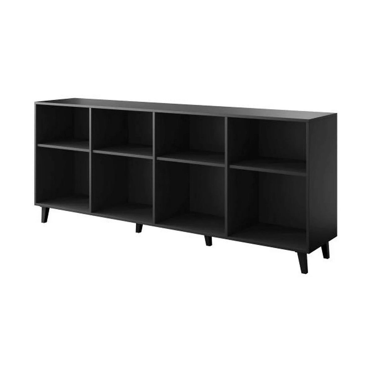 Comoda ETNA, negru/stejar, PAL/plastic, 200x42x82 cm