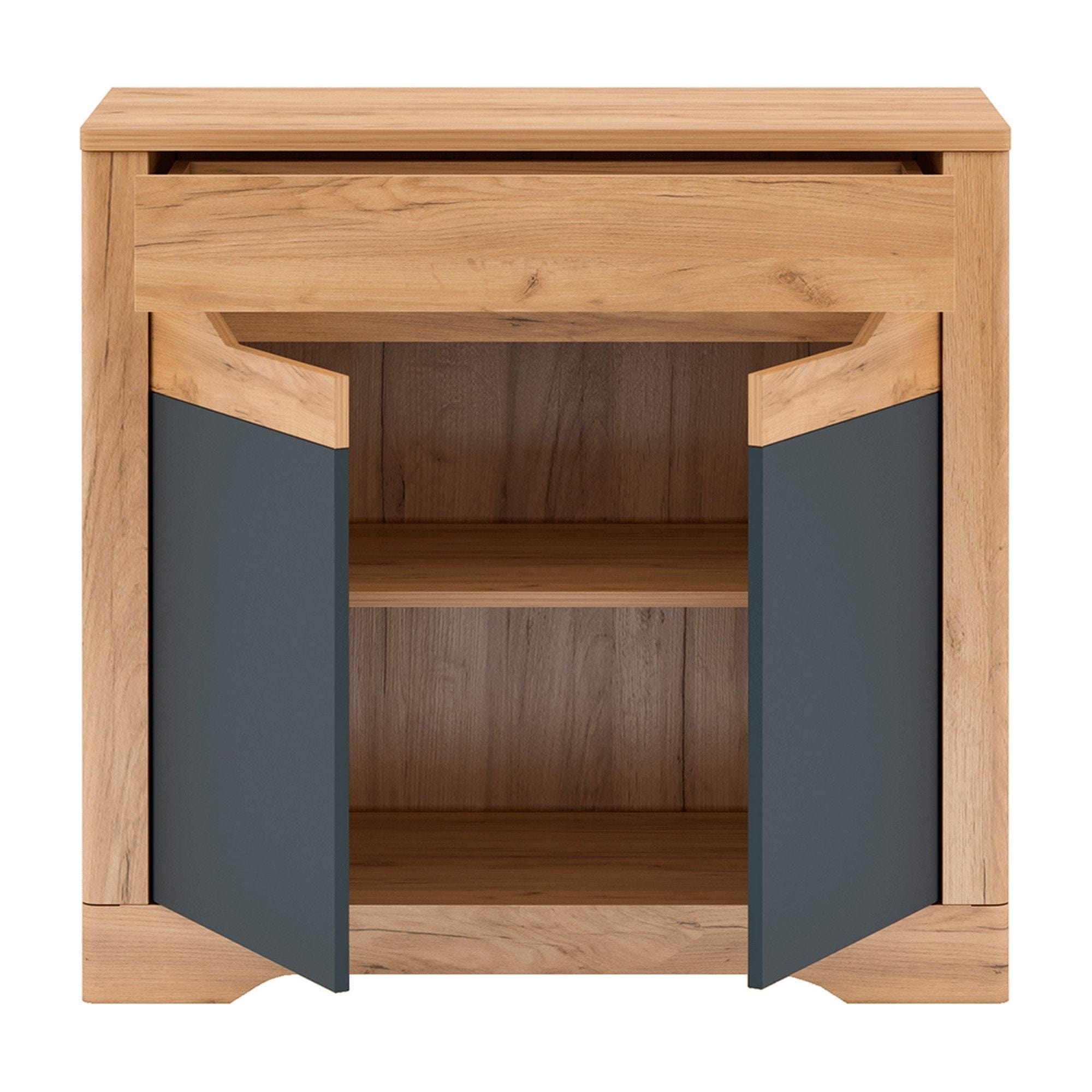 Comoda FIDEL G, stejar artisan/gri grafit, PAL, 95x42x91 cm