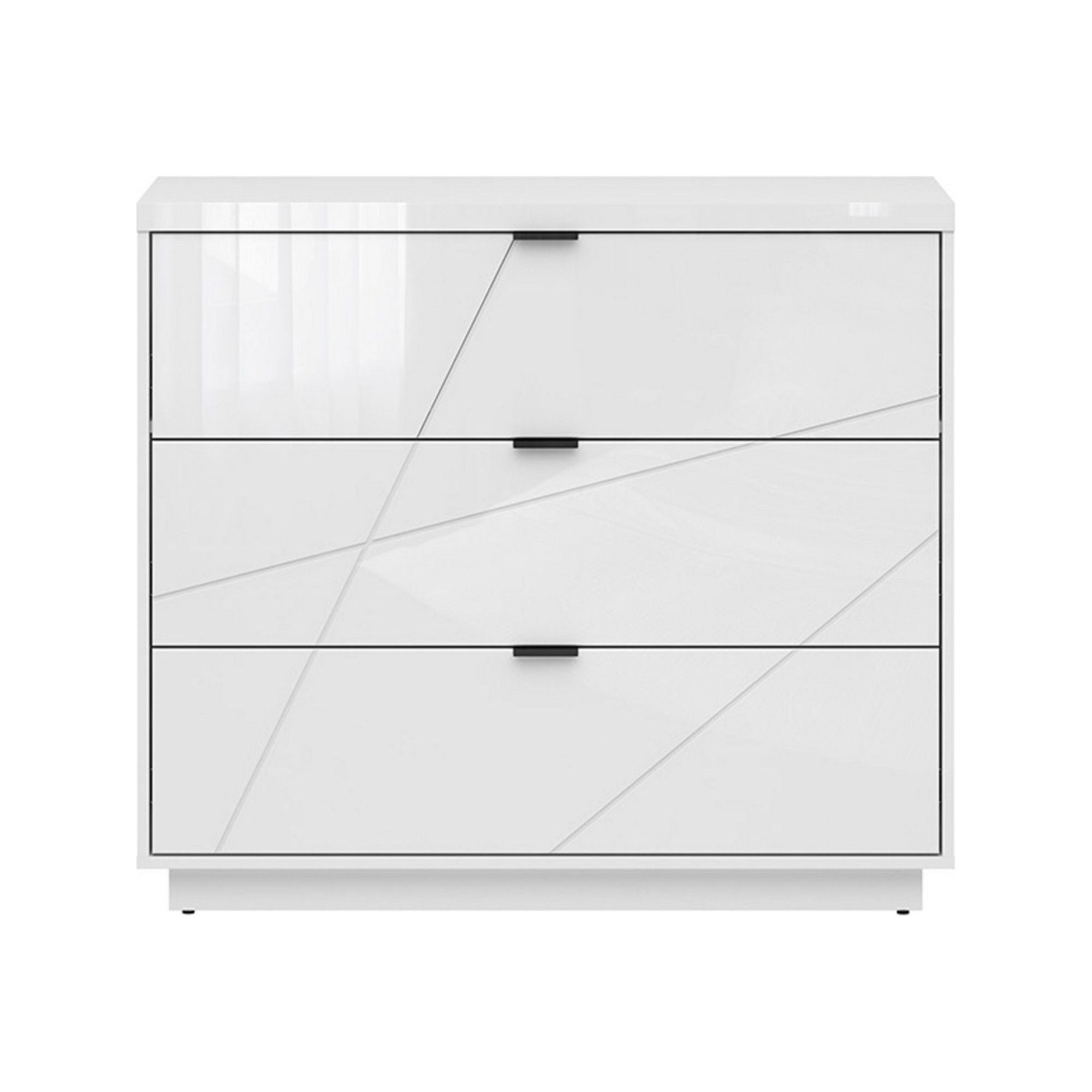 Comoda FORN, alb lucios, PAL melaminat, 106x43x93 cm