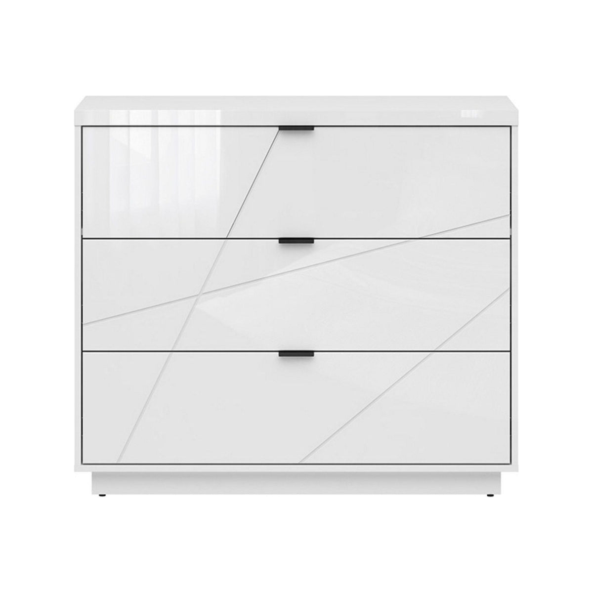 Comoda FORN, alb lucios, PAL melaminat, 106x43x93 cm