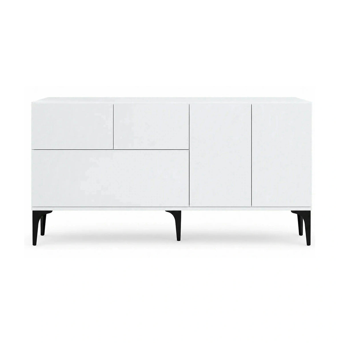 Comoda GLISE, alb, PAL melaminat, 150x35x75 cm