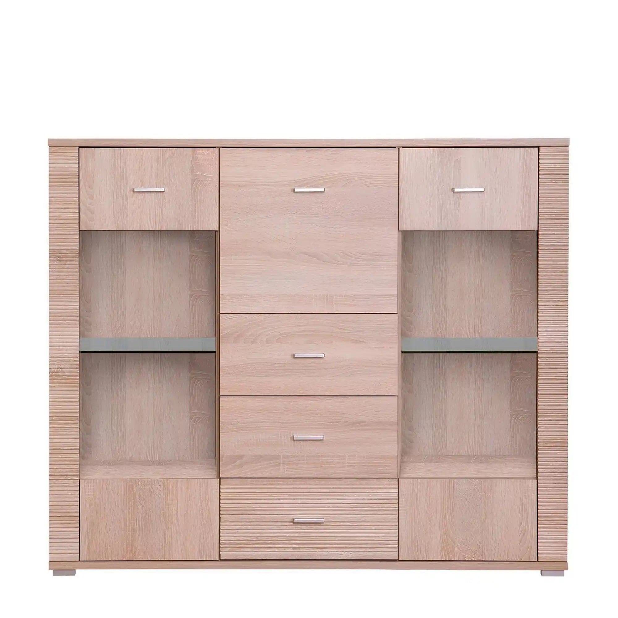 Comoda GRAND tip 8, stejar sonoma, PAL, 140x39x118 cm