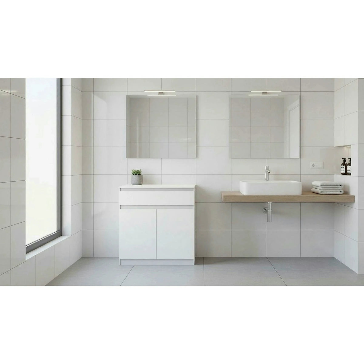 Comoda HANY NEW 007, alb, DTD laminat, 90x49x96 cm