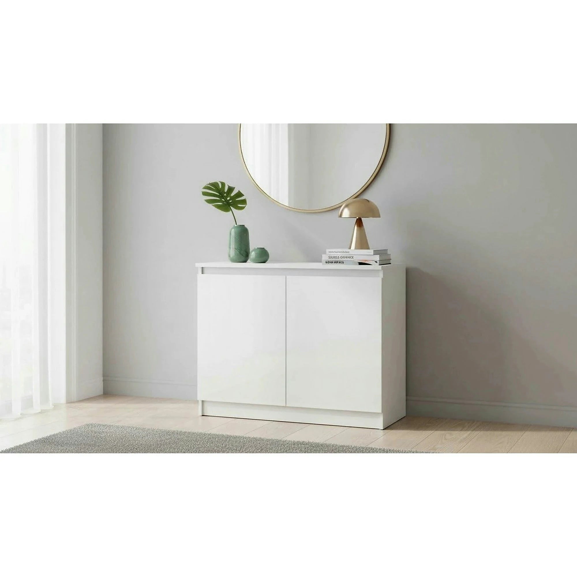 Comoda HANY NEW 008, alb, DTD laminat, 90x49x74 cm