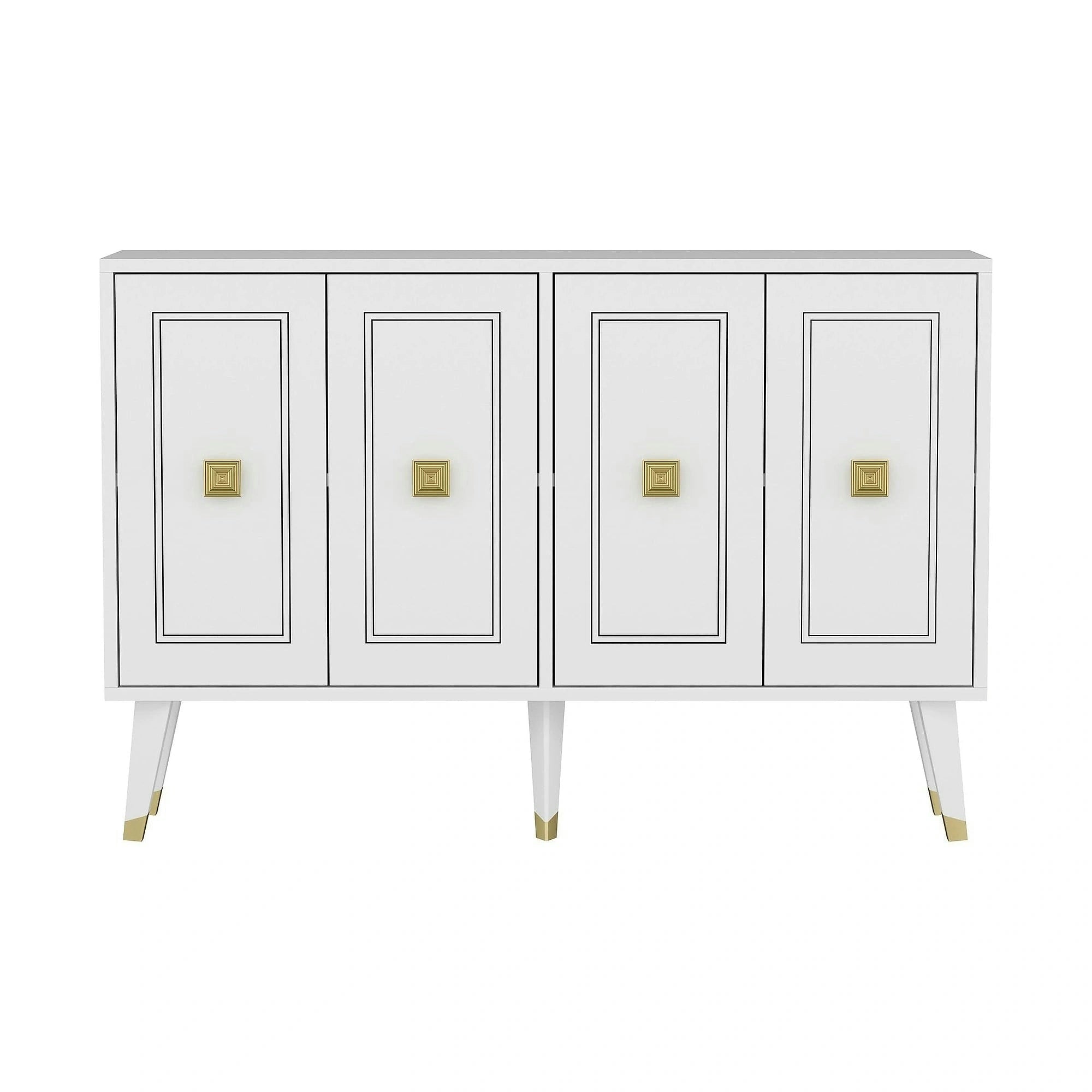 Comoda HARTIN, alb, PAL melaminat, 120x30x80 cm