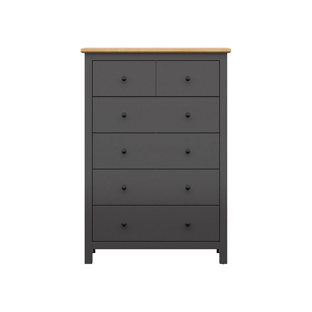 Comoda HESEN, gri grafit/stejar artisan, PAL melaminat, 101x44x145 cm
