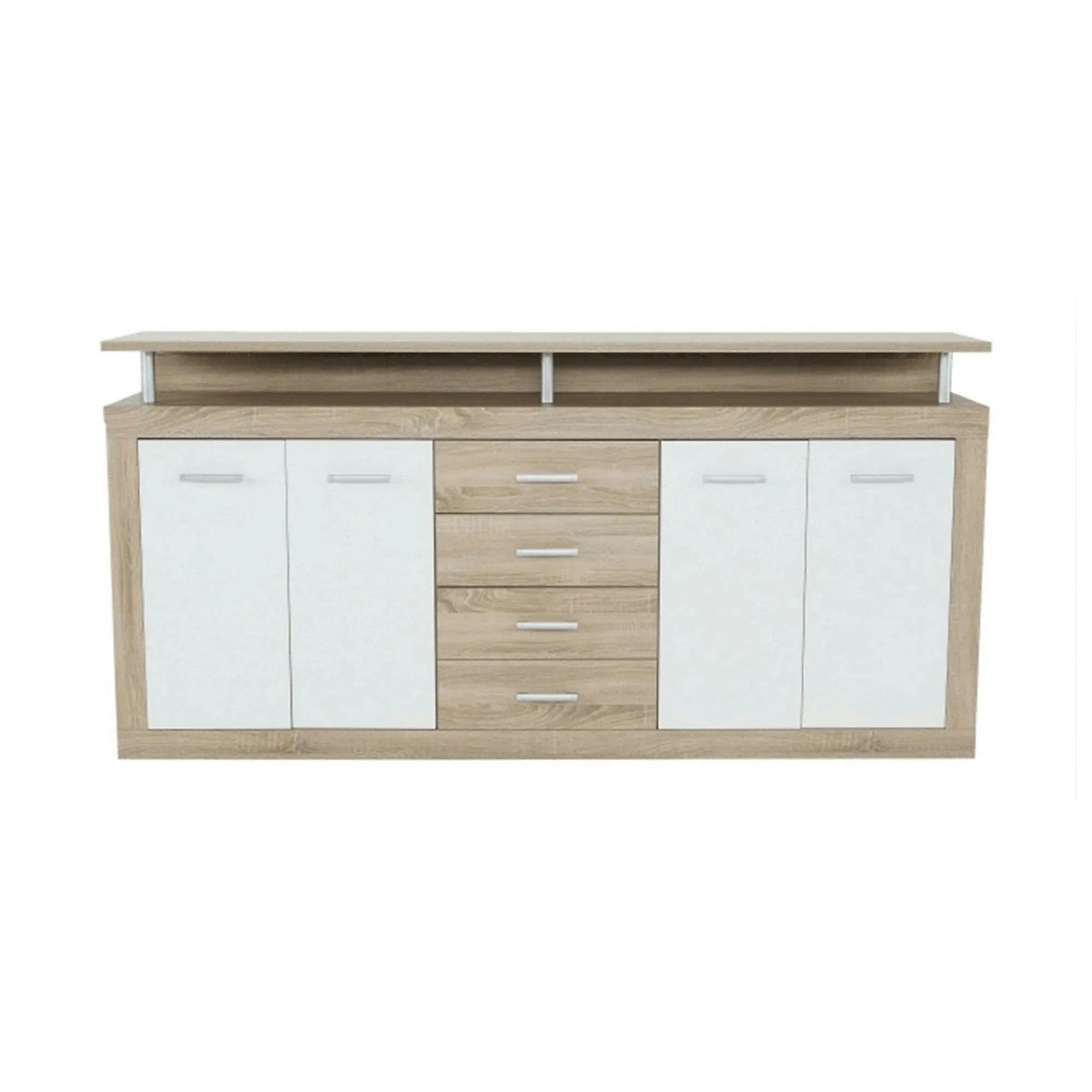 Comoda JUNO - JACHIM NEW, stejar sonoma/alb, PAL, 195x37x97 cm