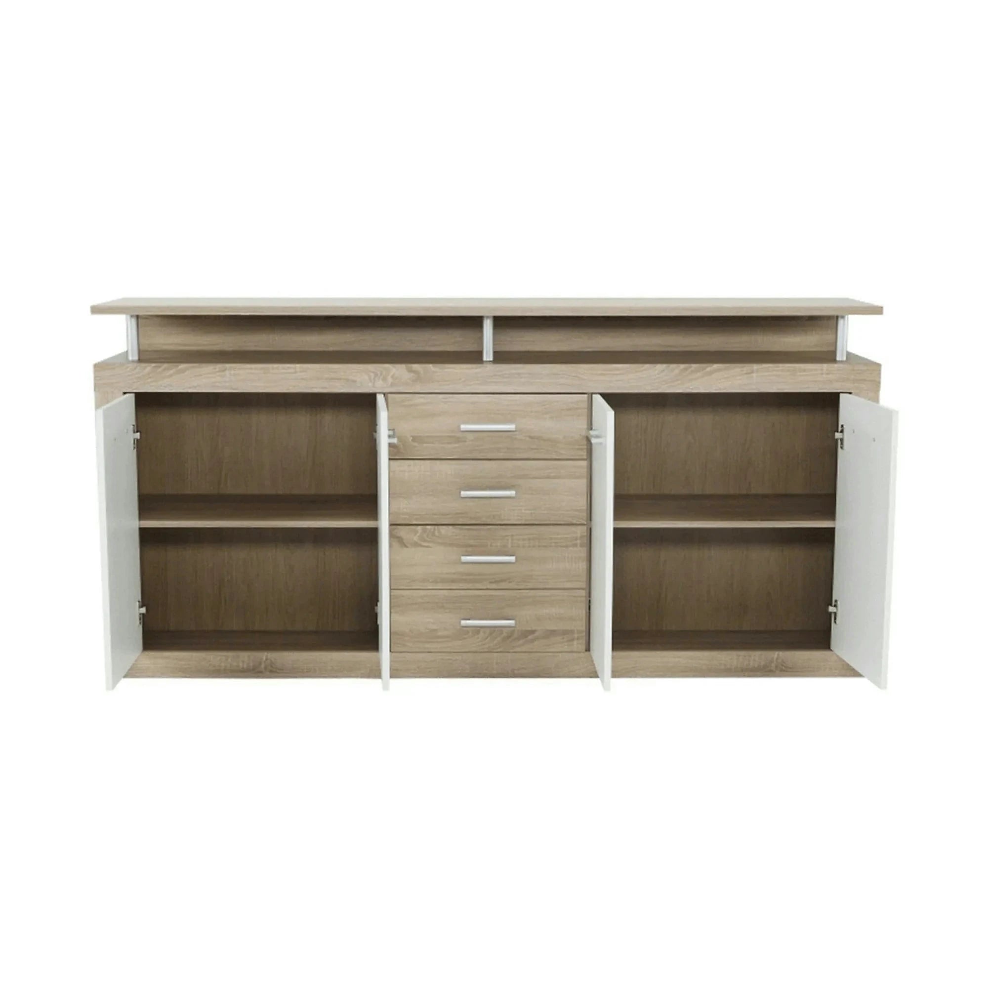 Comoda JUNO - JACHIM NEW, stejar sonoma/alb, PAL, 195x37x97 cm