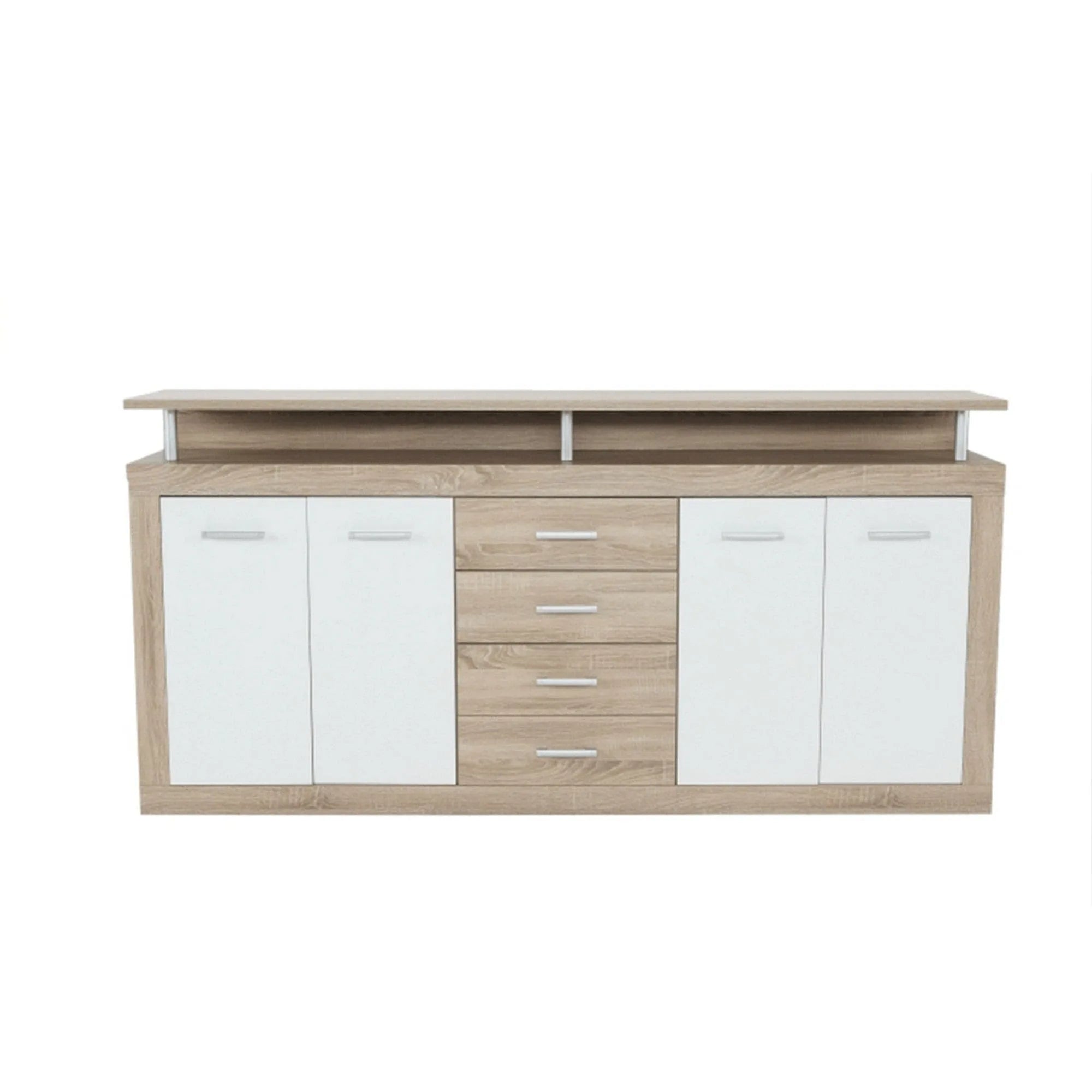 Comoda JUNO - JACHIM NEW, stejar sonoma/alb, PAL, 195x37x97 cm