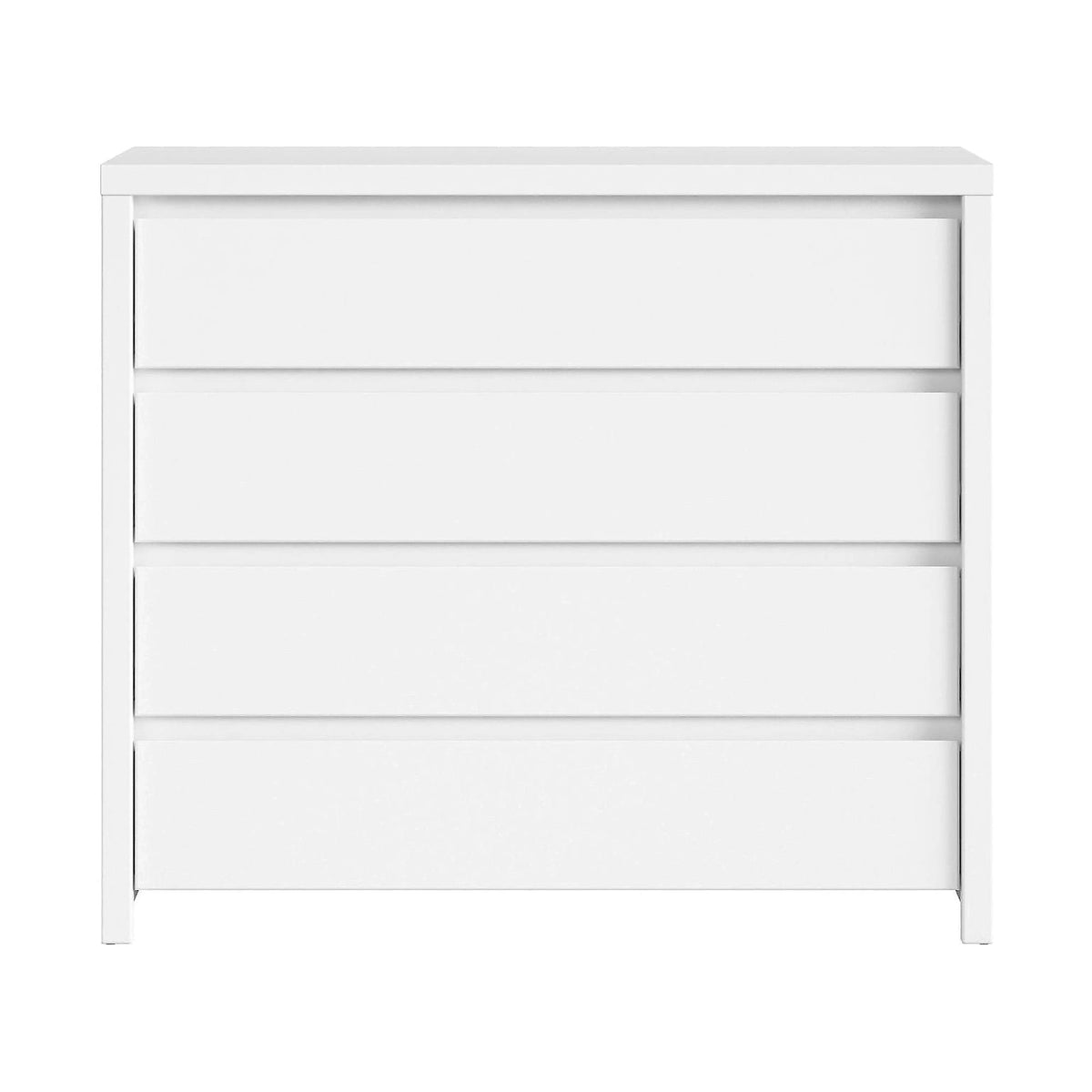 Comoda KASPIAN KOM4S, alb, PAL melaminat, 105x41x92 cm