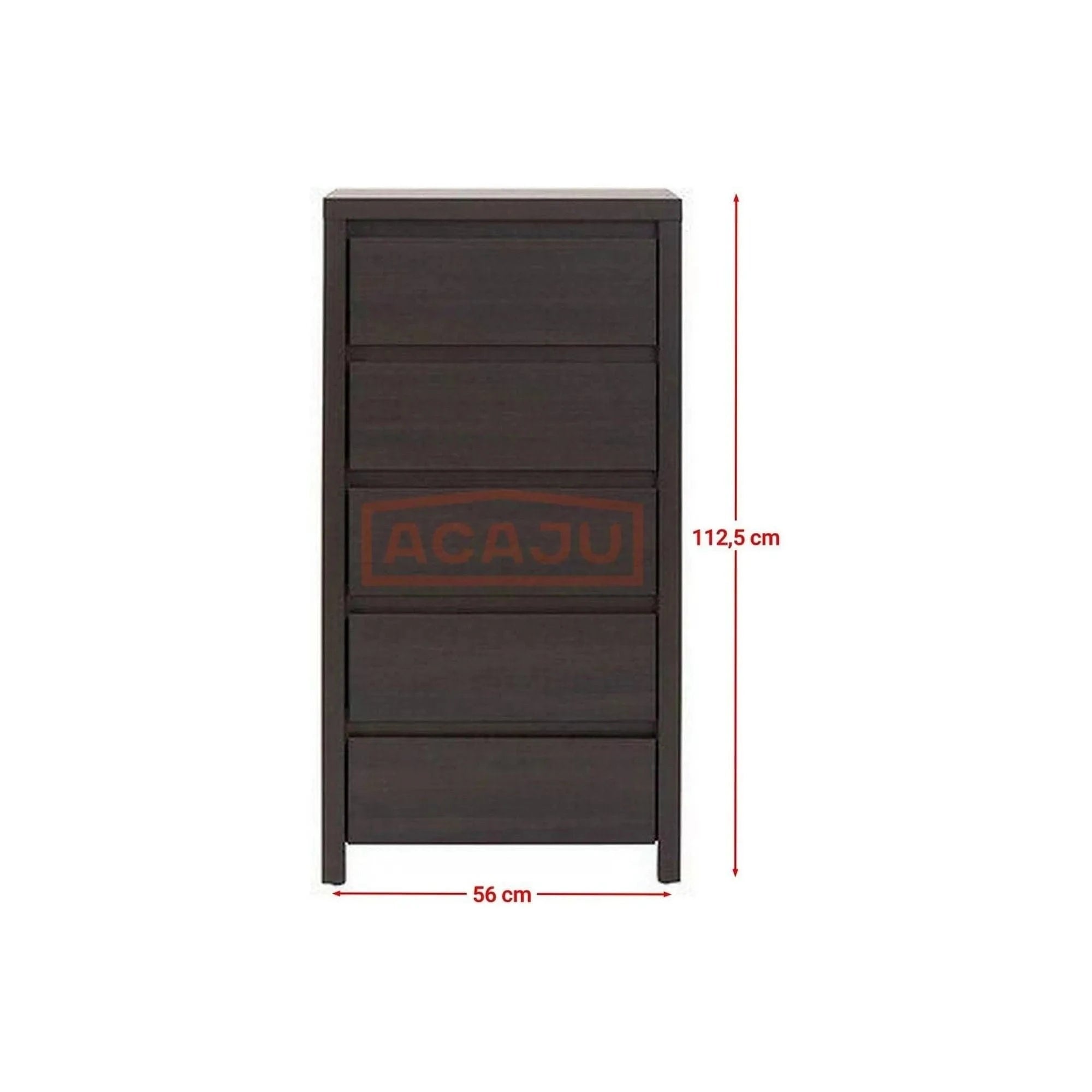 Comoda KASPIAN KOM5S, wenge, PAL, 56x41x113 cm