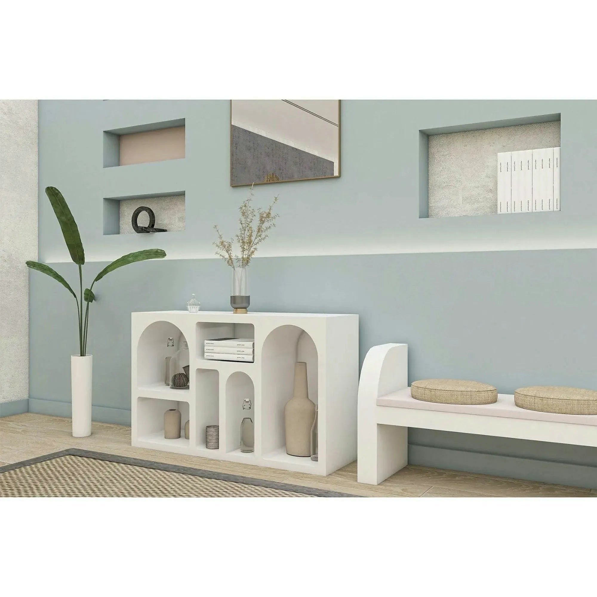 Comoda LIVA, alb, PAL melaminat, 120x35x74 cm