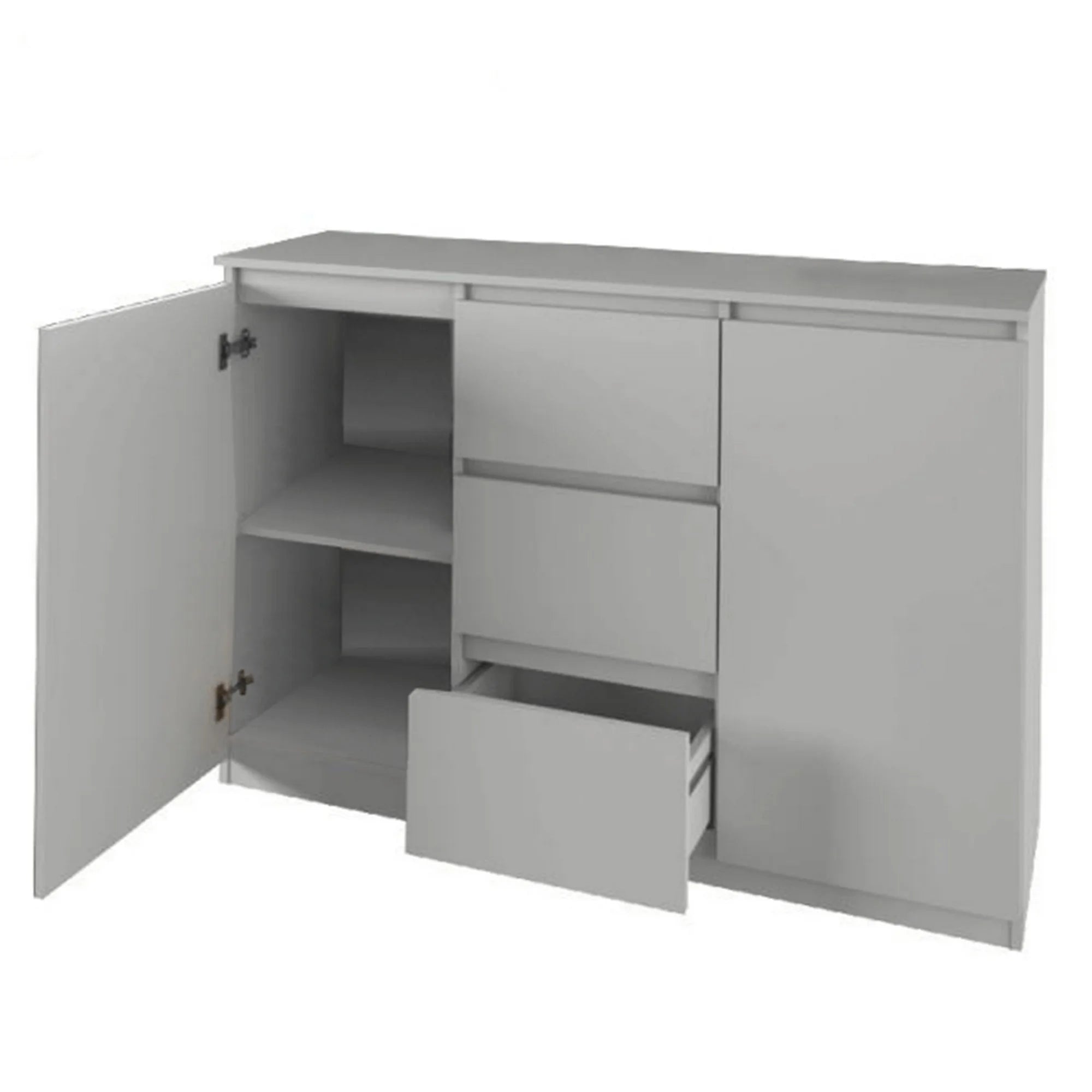 Comoda LOGAN NEW 04, alb, DTD laminat, 138x40x94 cm