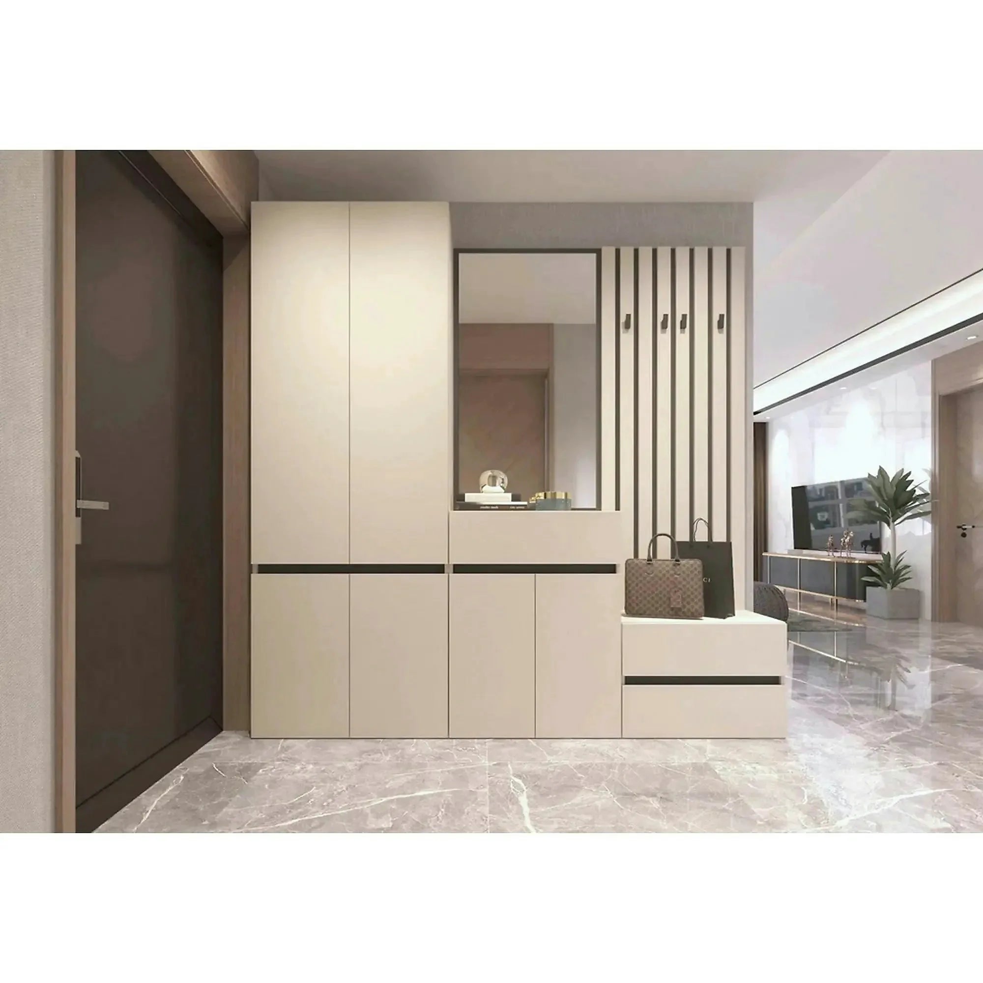Comoda LONDON 7, casmir/gri antracit, PAL, 70x38x94 cm