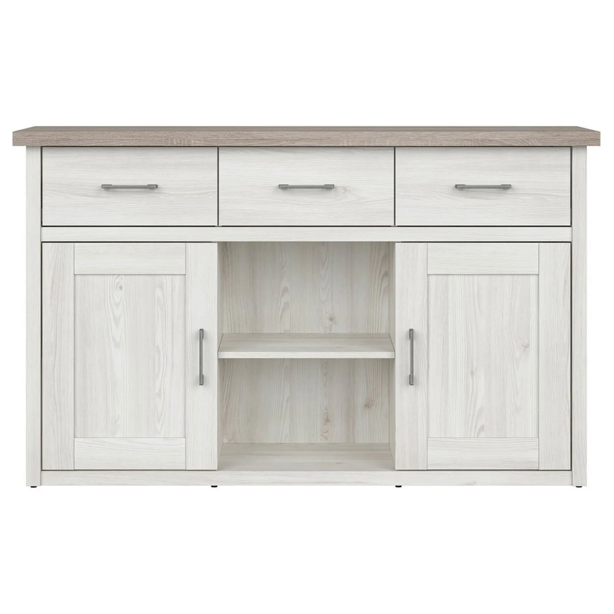 Comoda LUCA JUZI, zada sibiu deschis/stejar sonoma, PAL laminat, 148x43x90 cm