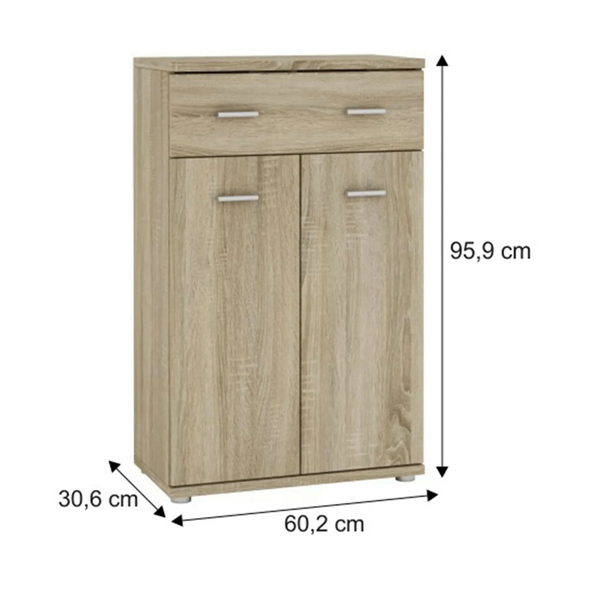 Comoda MARIO NEW TYP G, stejar sonoma, PAL melaminat, 60x31x96 cm