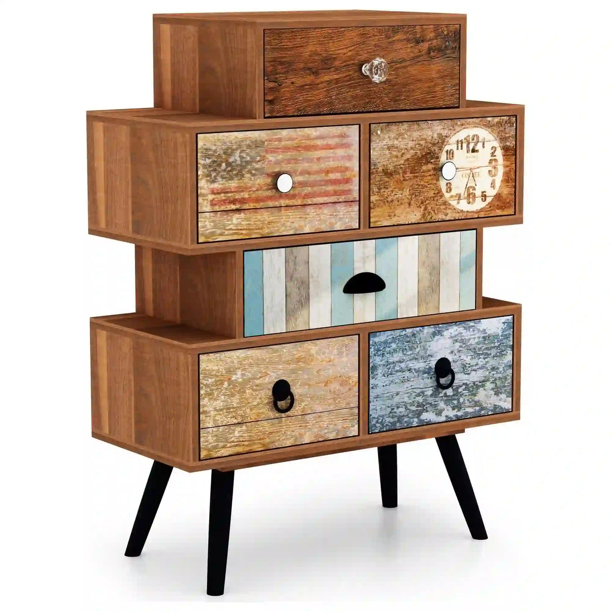 Comoda MEZO KM2, multicolor, PAL/metal, 63x29x85 cm