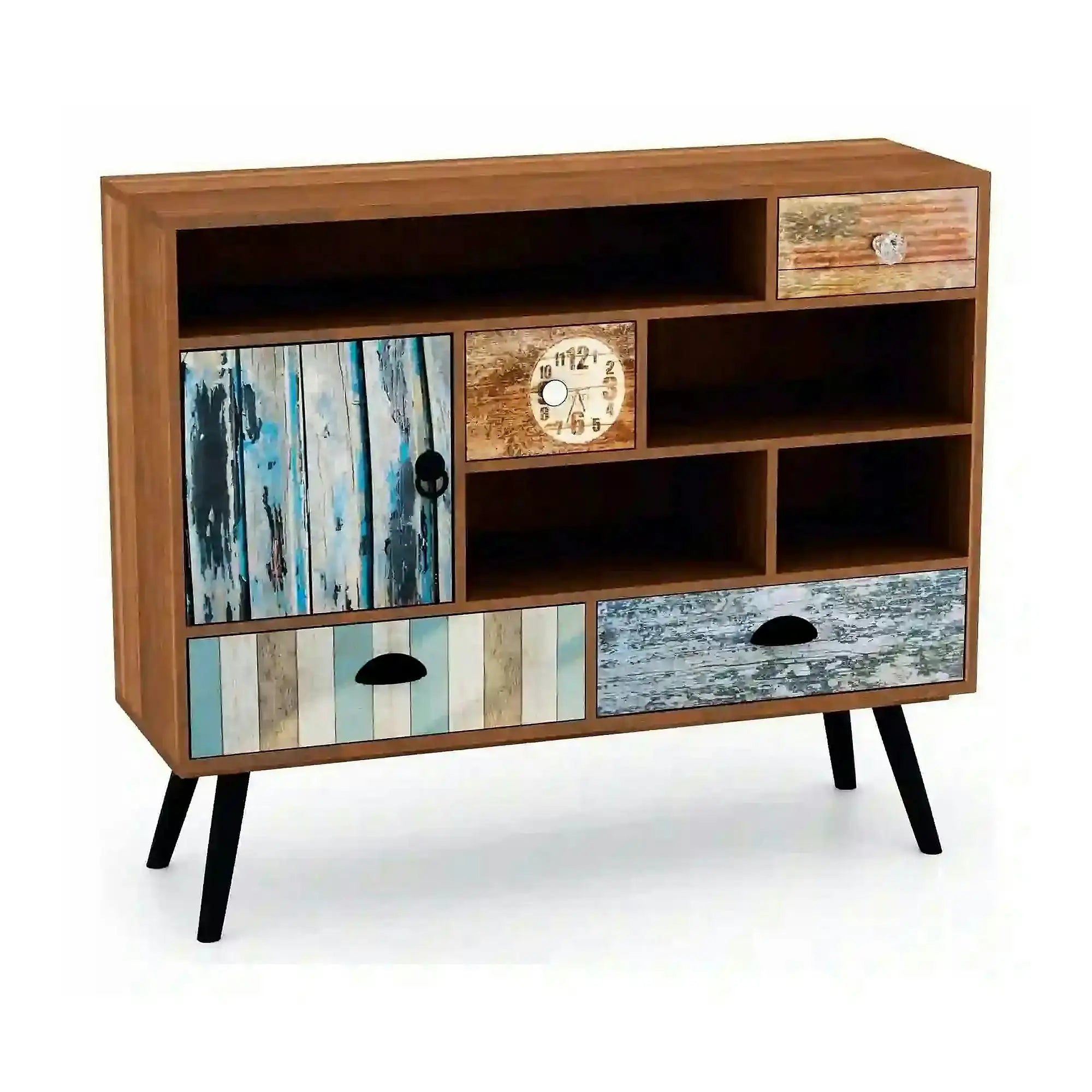 Comoda MEZO KM3, multicolor, PAL/metal, 93x29x80 cm
