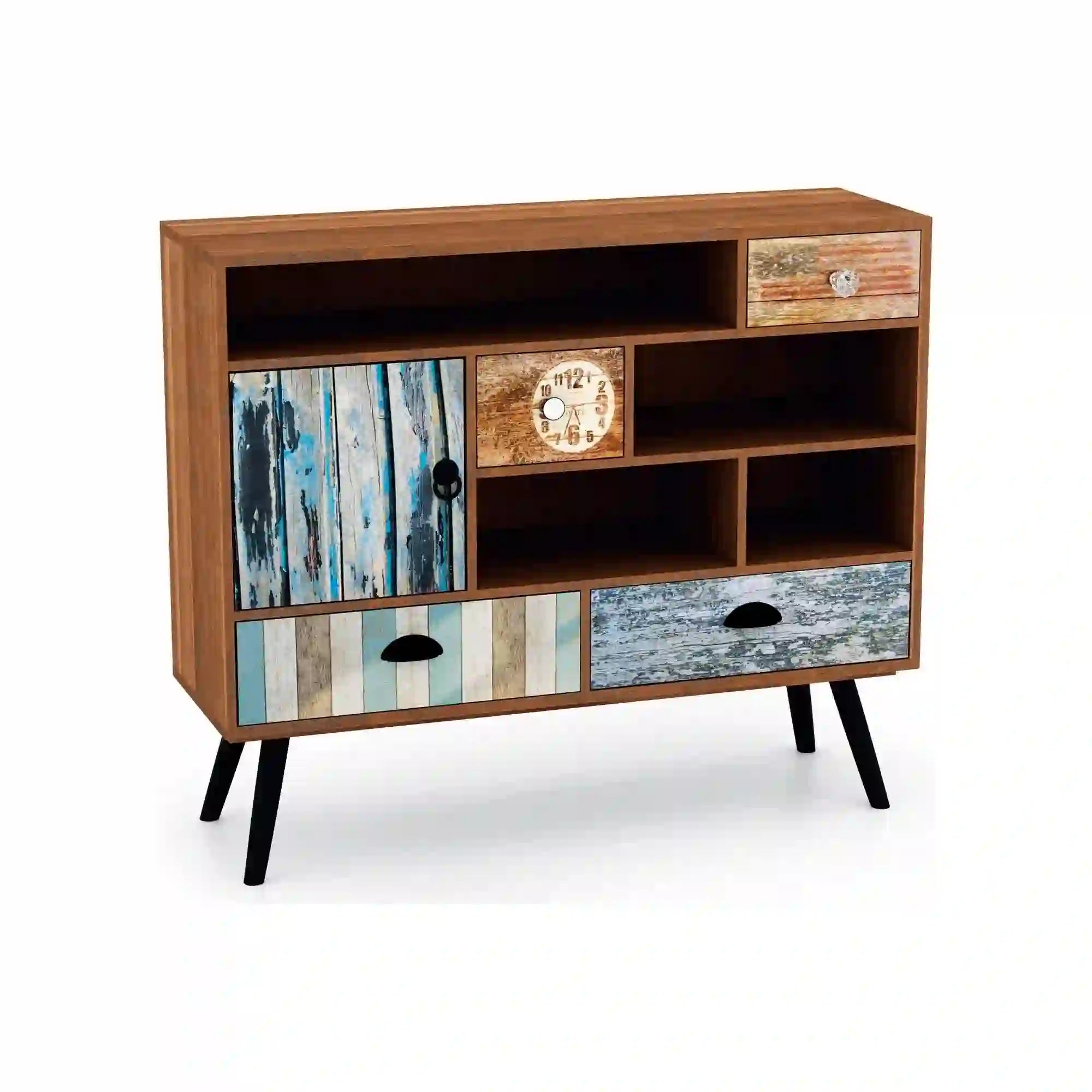 Comoda MEZO KM3, multicolor, PAL/metal, 93x29x80 cm