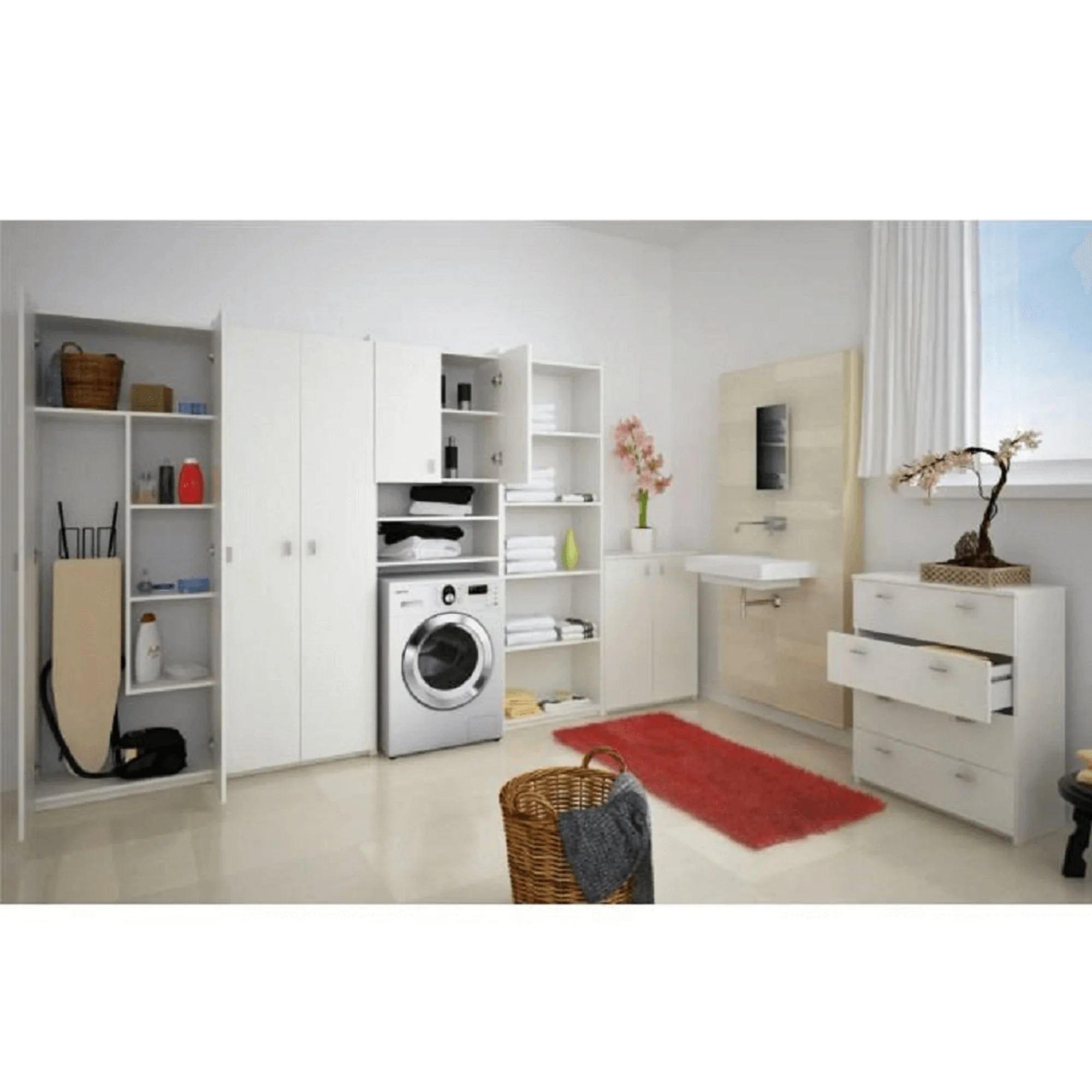 Comoda NATALI TYP 4, alb, DTD laminat, 64x32x85 cm