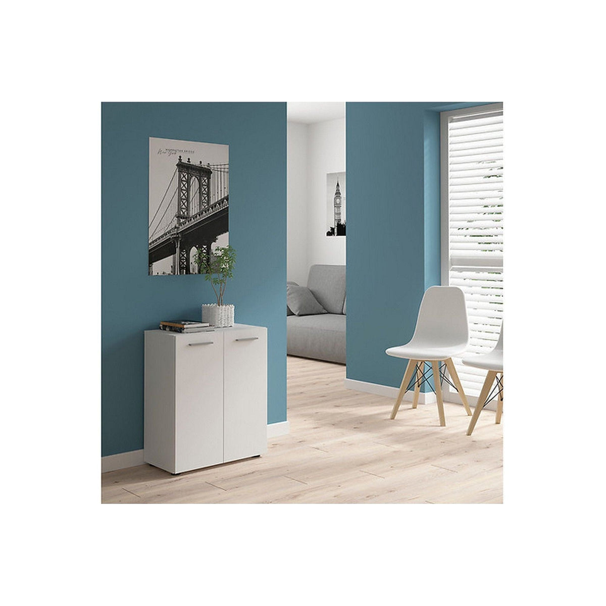 Comoda NENO, alb, PAL, 60x32x72 cm