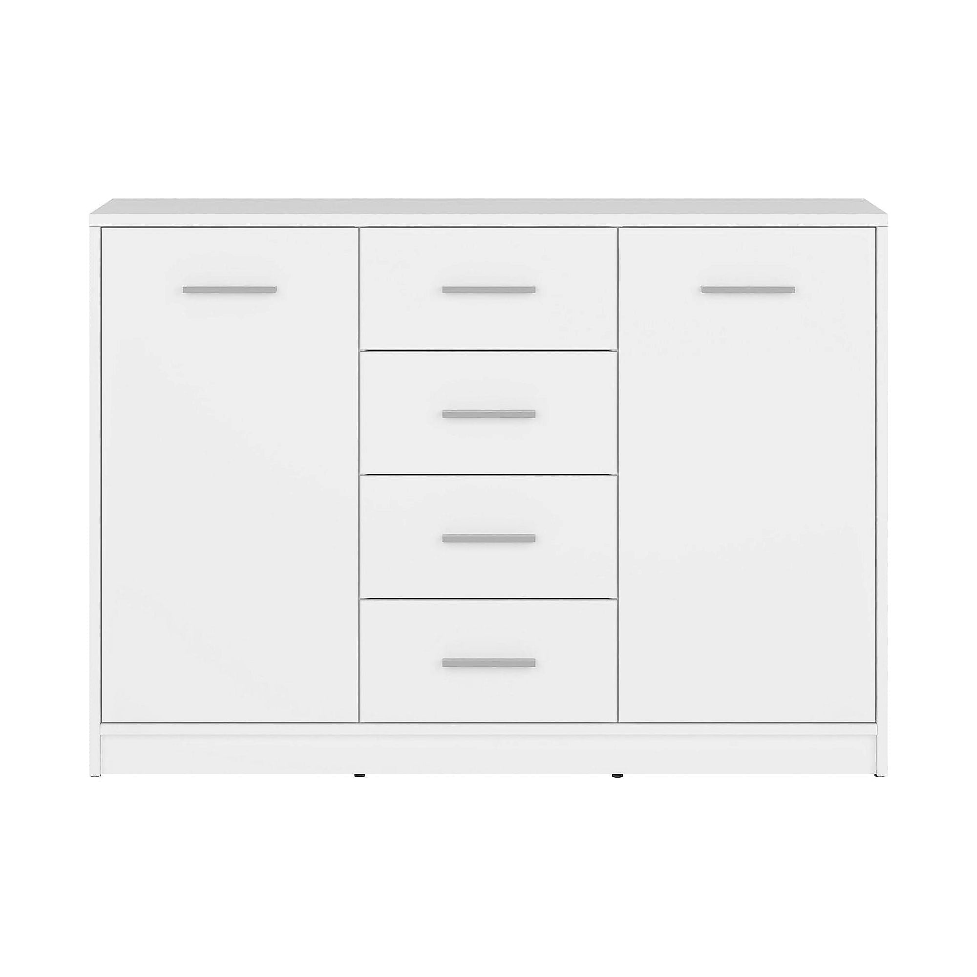 Comoda NEPO PLUS, alb, PAL laminat, 119x34x84 cm