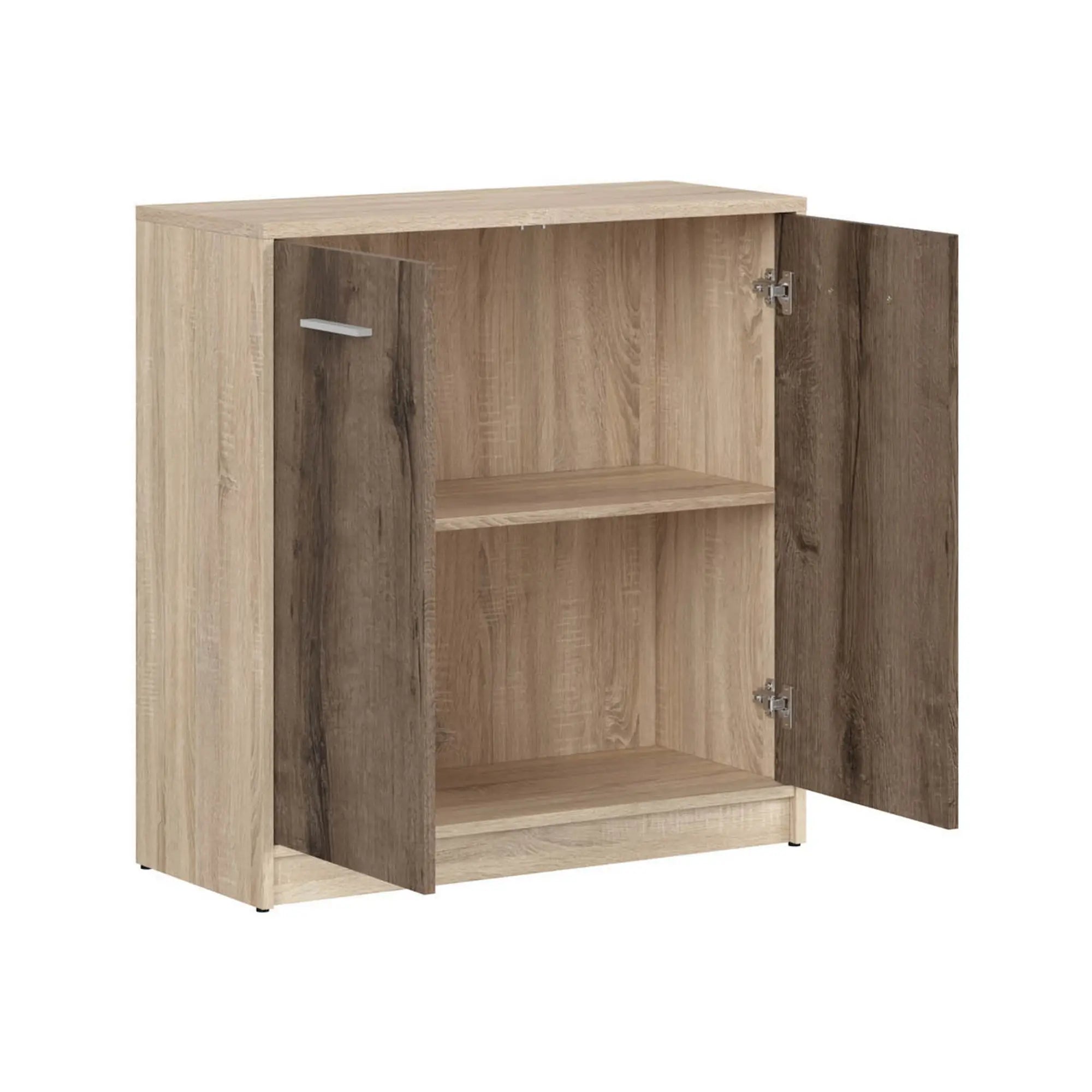 Comoda NEPO PLUS, stejar, PAL laminat, 80x34x84 cm