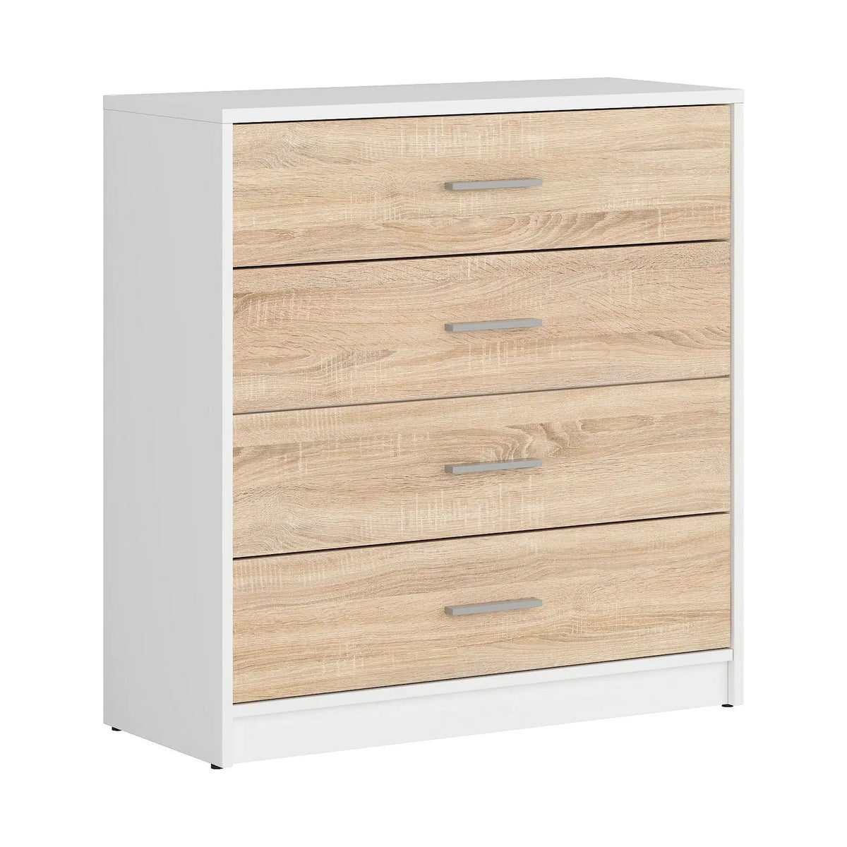 Comoda NEPO PLUS, stejar sonoma/alb, PAL, 80x34x84 cm