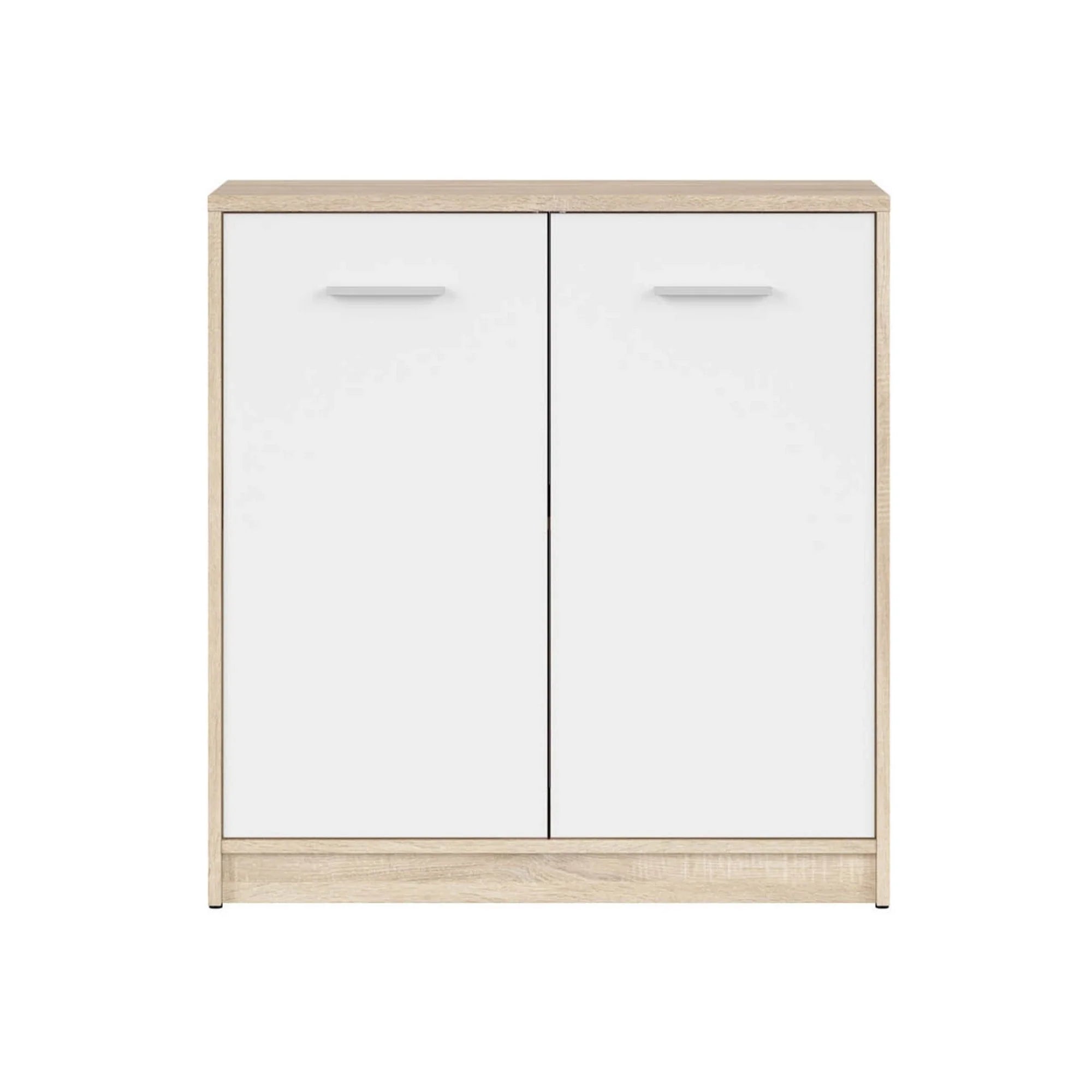 Comoda NEPO PLUS, stejar sonoma/alb, PAL laminat, 80x34x84 cm